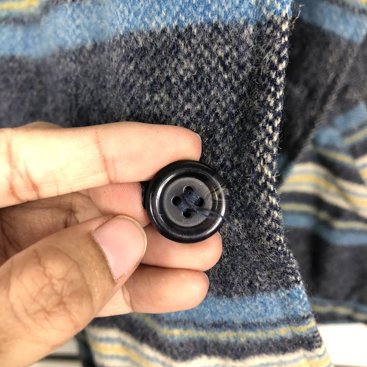 Japanese Brand 📌Vintage Wool Button Jacket Guy Country Striped Design Size US M / EU 48-50 / 2 - 13 Thumbnail