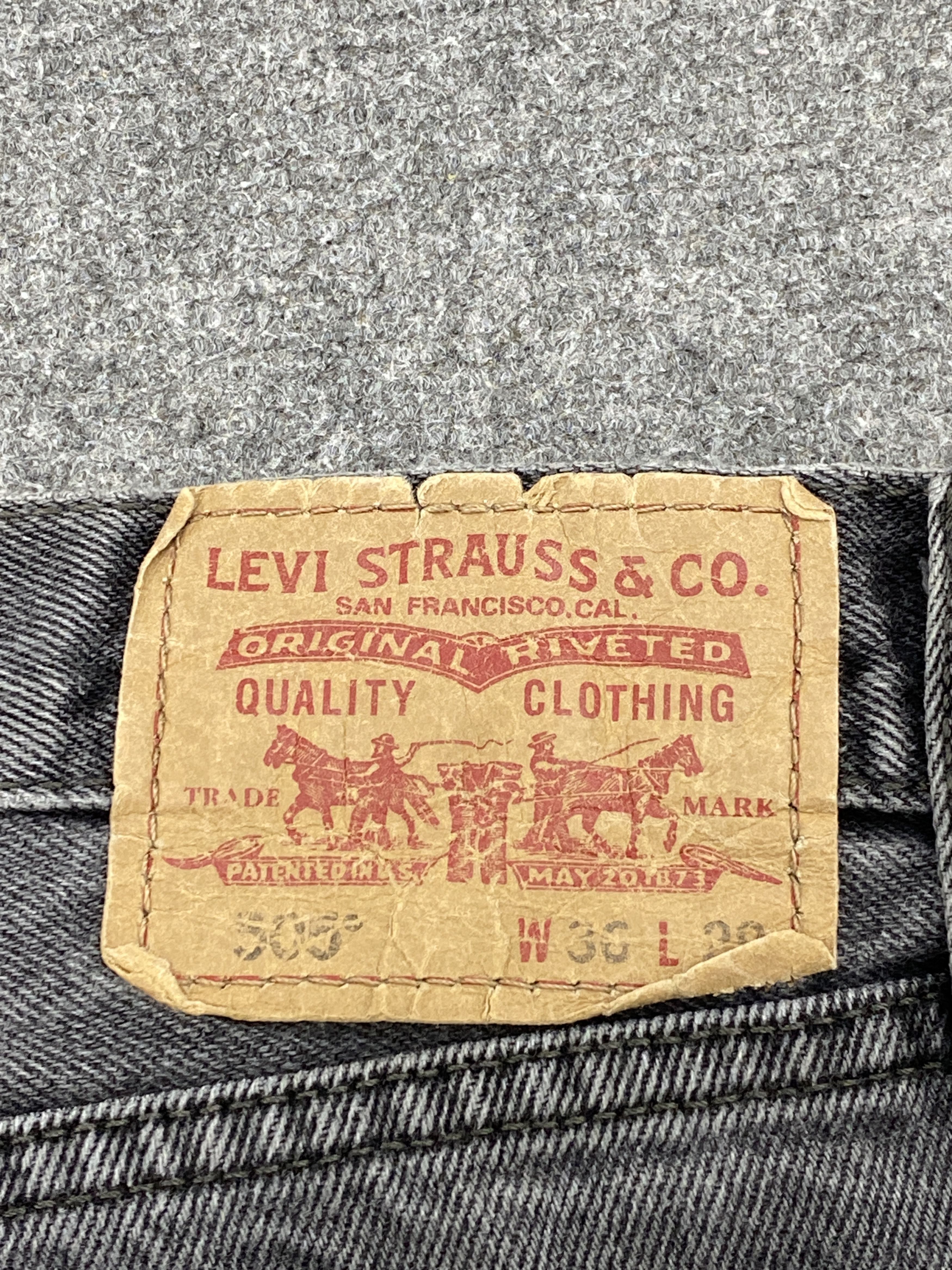 Levi's × Vintage Vintage Levi's 505 Faded Black Denim Jeans Size US 34 / EU 50 - 5 Thumbnail
