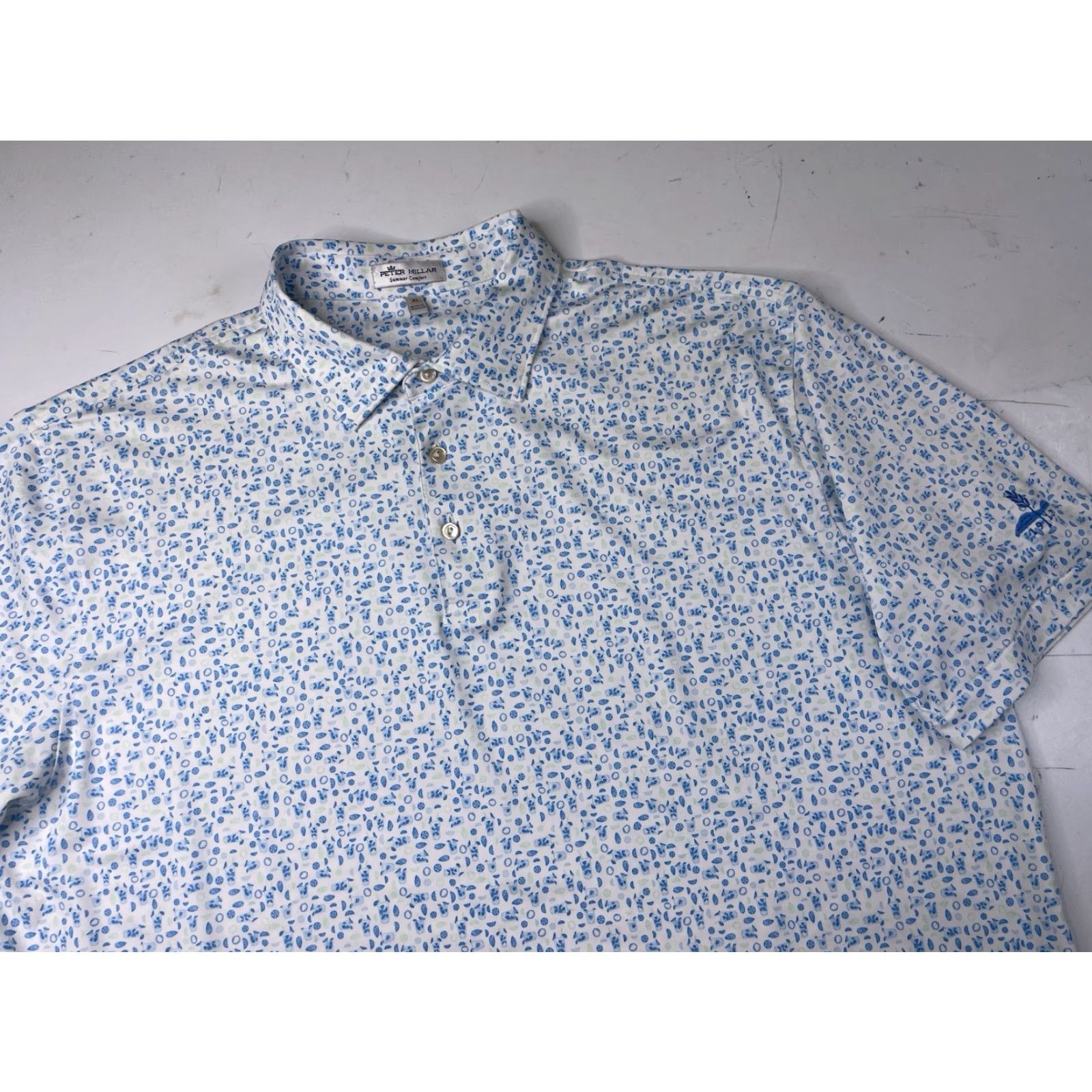 Peter Millar Peter Millar Summer Comfort Polo Shirt Men XL White Short Sleeve Embroidered Golf All Seasons Breathable Stretch Polo Size US XL / EU 56 / 4 - 2 Thumbnail