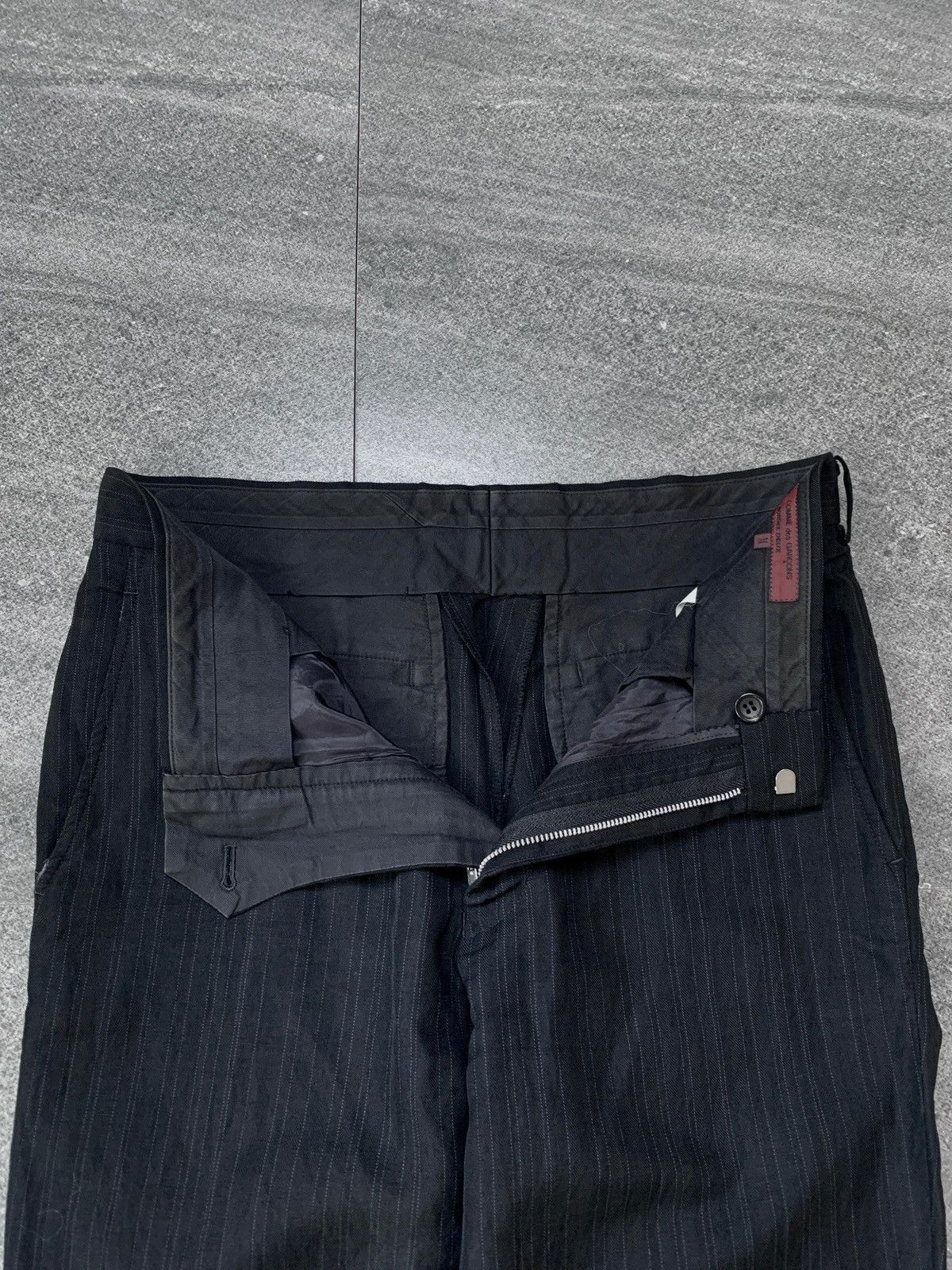 Comme des Garcons Homme Deux FREE TAX. Striped Linen Blend Trousers - 30” Size US 30 / EU 46 - 3 Thumbnail