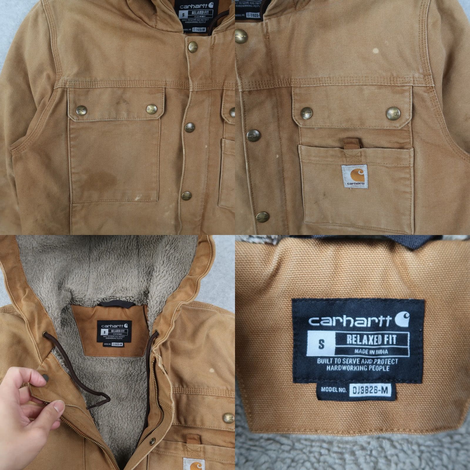 Carhartt Carhartt Brown Hooded Heavyweight Sherpa Lined Work Jacket Mens S Small Size US S / EU 44-46 / 1 - 8 Thumbnail