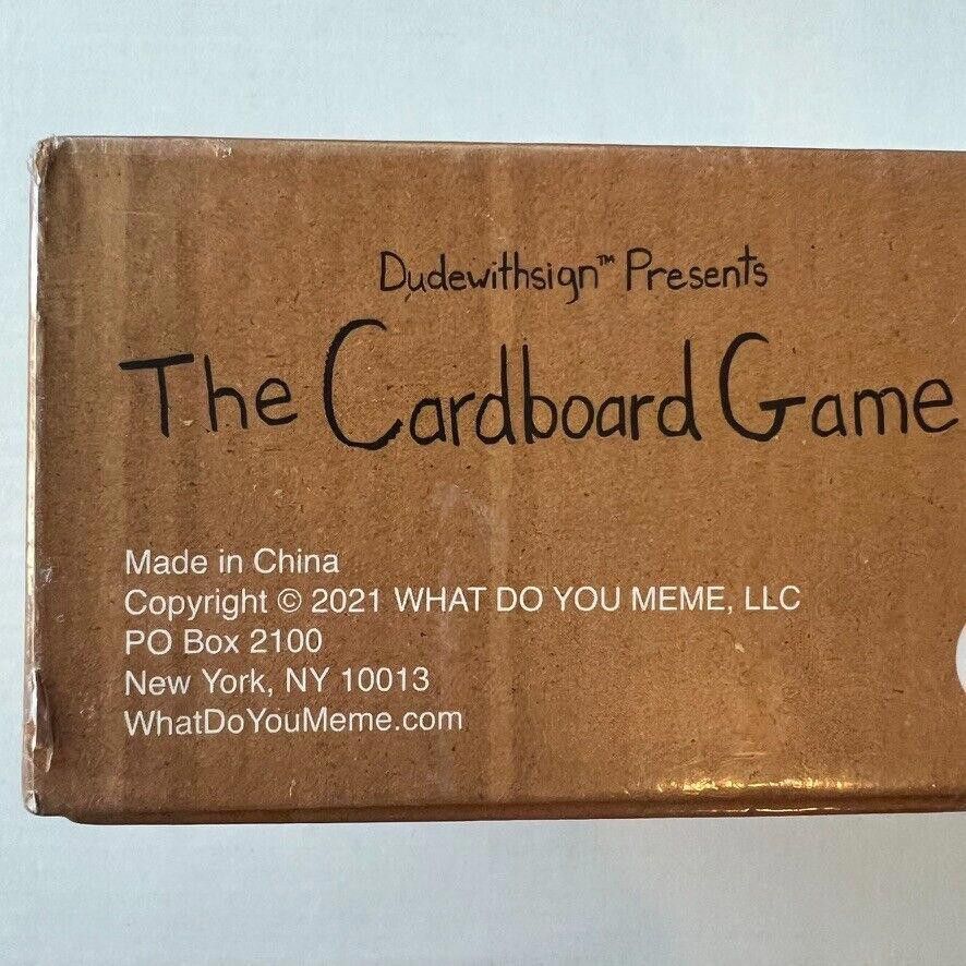 Designer Dude With Sign's The Cardboard Game NEW Sealed Size ONE SIZE - 3 Thumbnail