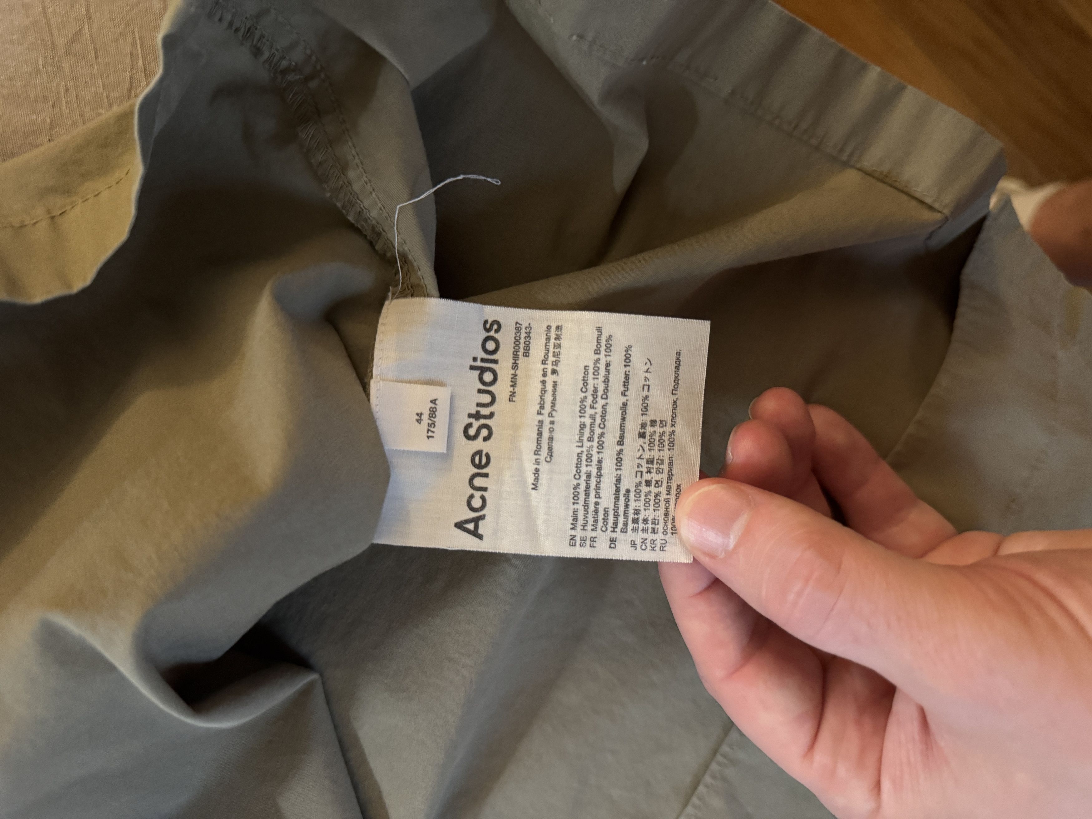 Acne Studios Acne Studios Green Shirt 44 Small Size US S / EU 44-46 / 1 - 6 Thumbnail
