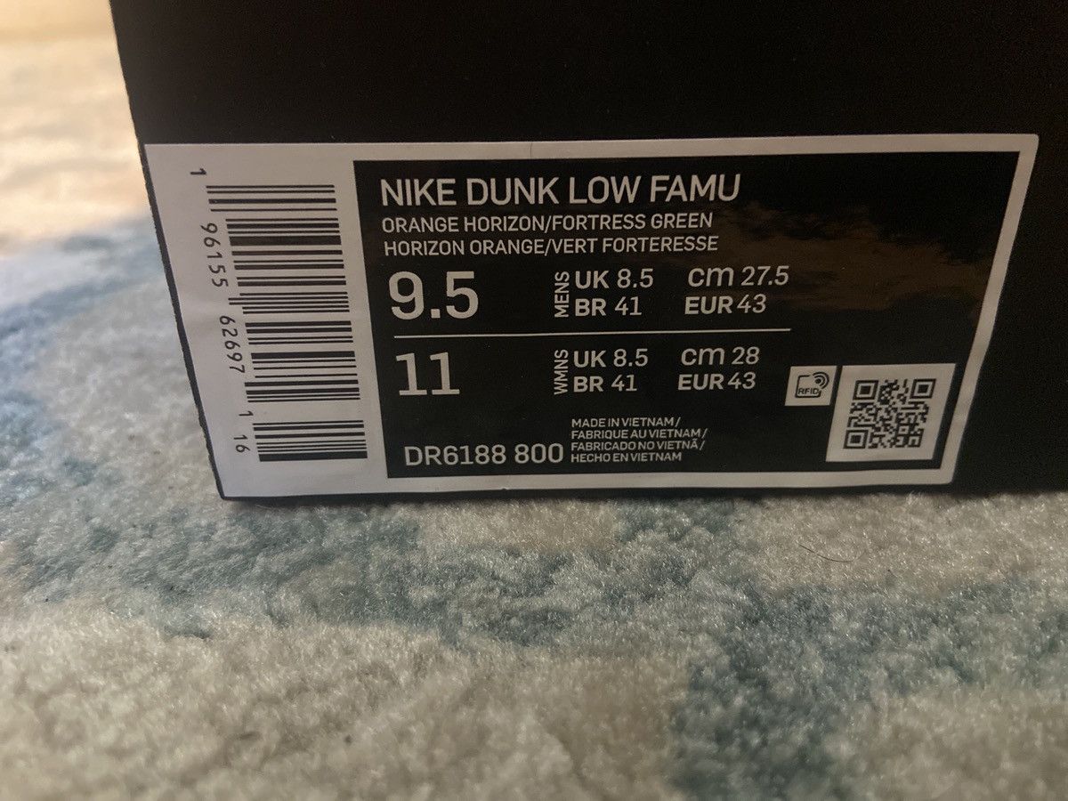 Nike Nike dunk low Famu Size US 9.5 / EU 42-43 - 7 Thumbnail