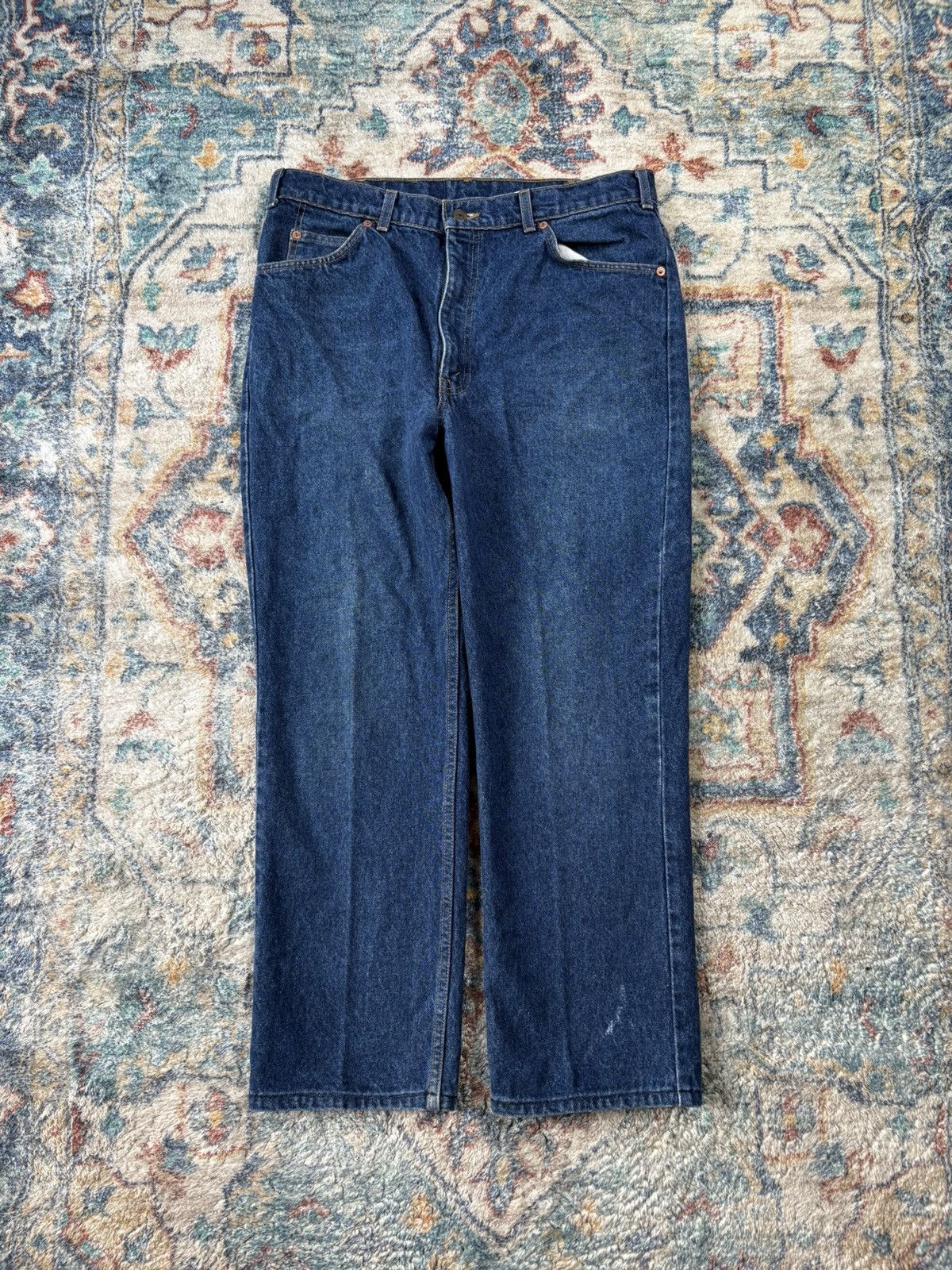 Levi's Vintage Levi’s 619 Darkwash Orange Tab Jeans Size 34 Size US 34 / EU 50 - 2 Thumbnail