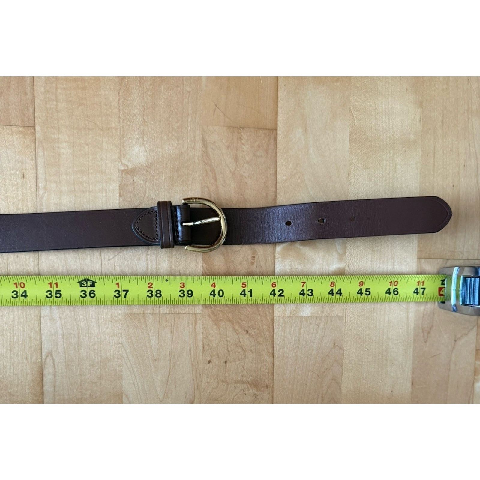 Ralph Lauren Tri Strap Leather D Ring Equestrian Belt 1X