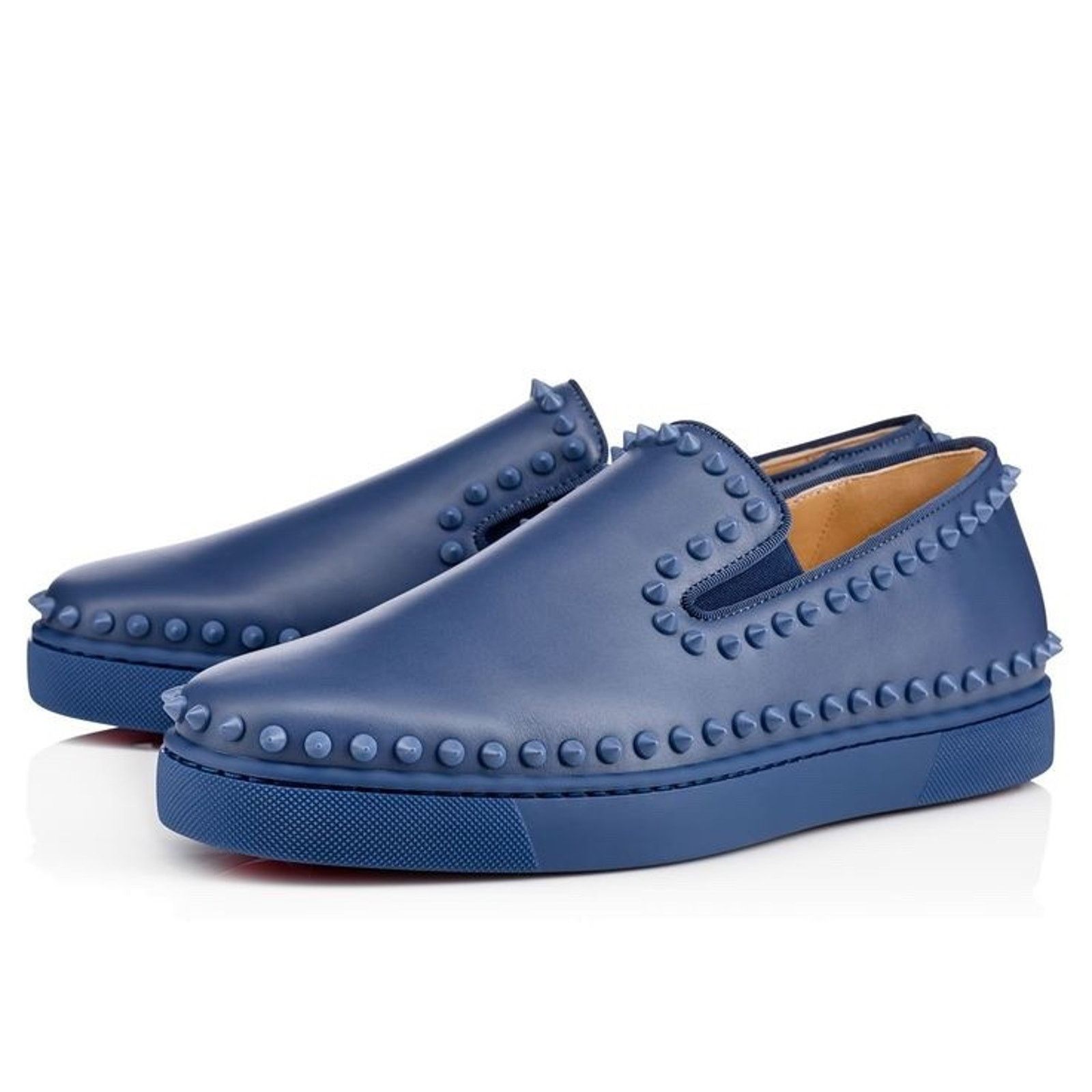 Christian Louboutin Christian Louboutin Pik Boat Flat Orage Blue Spikes 43.5 Size US 10.5 / EU 43-44 - 1 Thumbnail