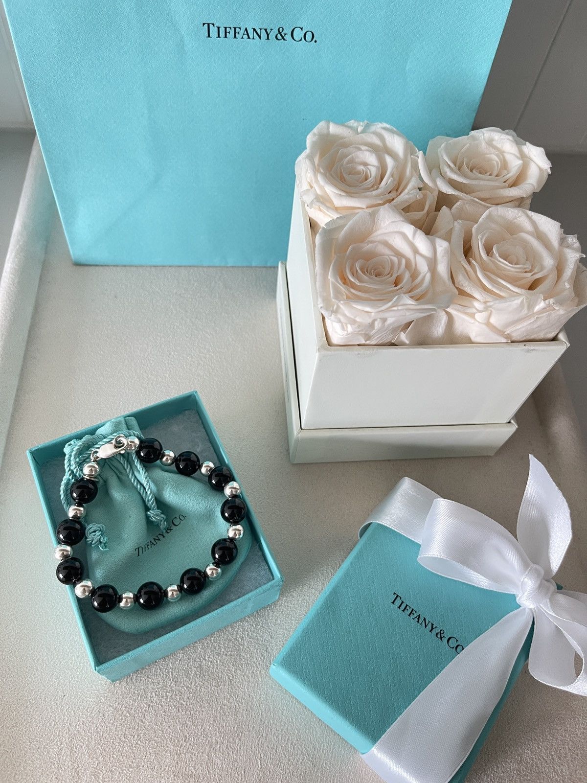 Tiffany & Co. Tiffany & Co. Black Onyx Silver Bracelet 10 mm Sz 8” in Size ONE SIZE - 11 Thumbnail
