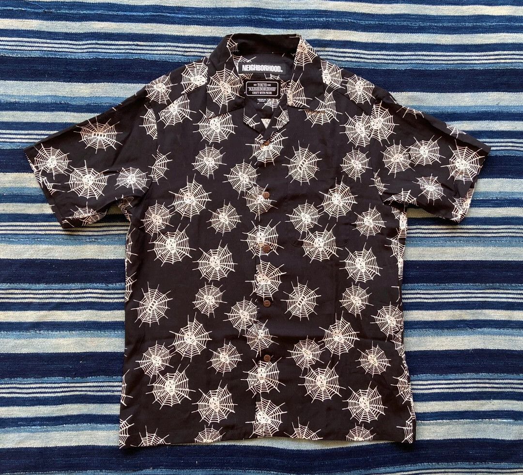 Neighborhood NEIGHBORHOOD NHMP ALOHA 19SS Web Hawaiian Short Sleeve Shirt Size US M / EU 48-50 / 2 - 1 Thumbnail