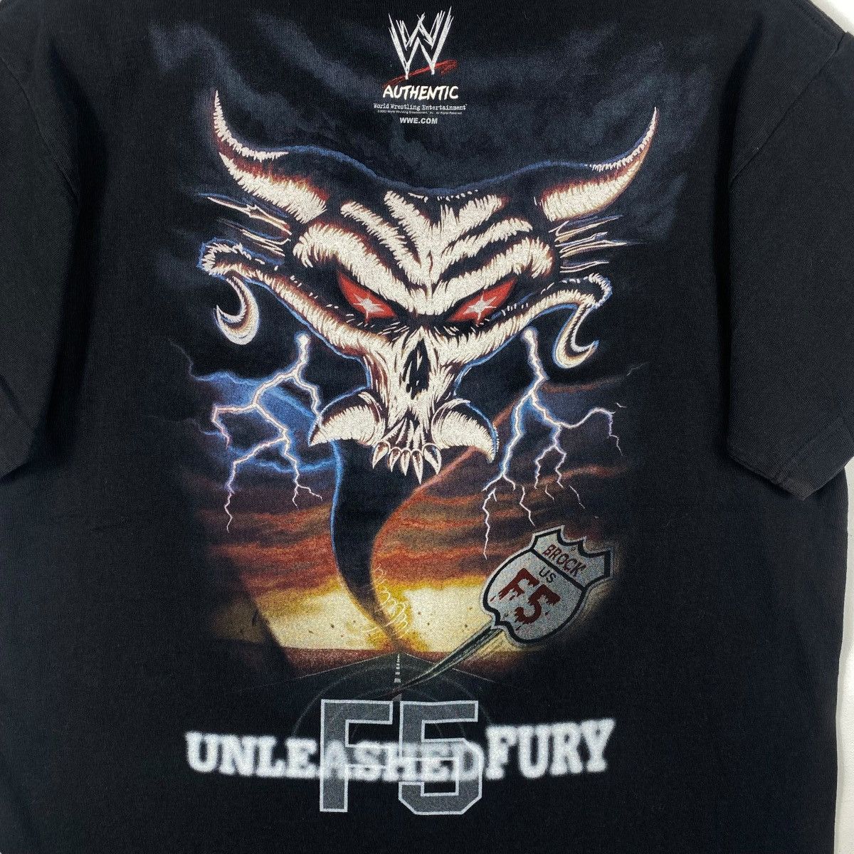 WWE Vintage 00's BROOK LESNAR F5 Unleashed Fury Wrestling Tee Size US M / EU 48-50 / 2 - 2 Thumbnail