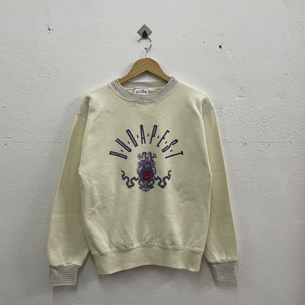 Velva Sheen × Vintage 🔥Vintage 90s Velva Sheen Budapest Big Logo Sweatshirts Size US S / EU 44-46 / 1 - 1 Thumbnail