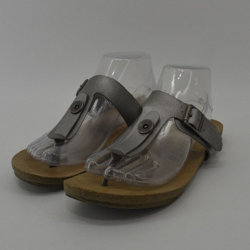 Other Blowfish Sandals Silver Metallic Thong Buckle Casual 8.5 Size US 8.5 / IT 38.5 - 4 Thumbnail