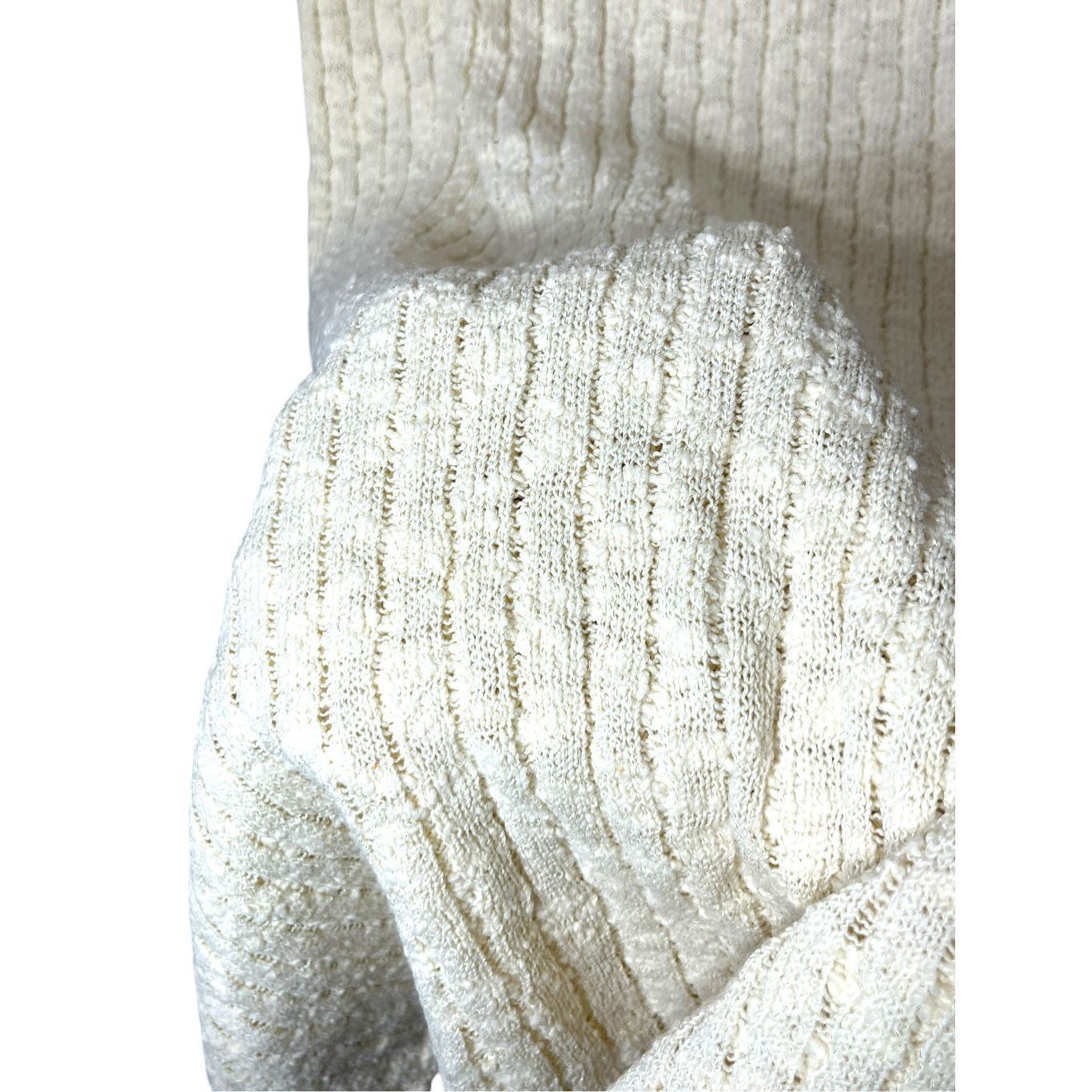 Other Vintage Jane Cream Sleeveless Turtleneck Maxi Sweater Dress Size M / US 6-8 / IT 42-44 - 5 Thumbnail