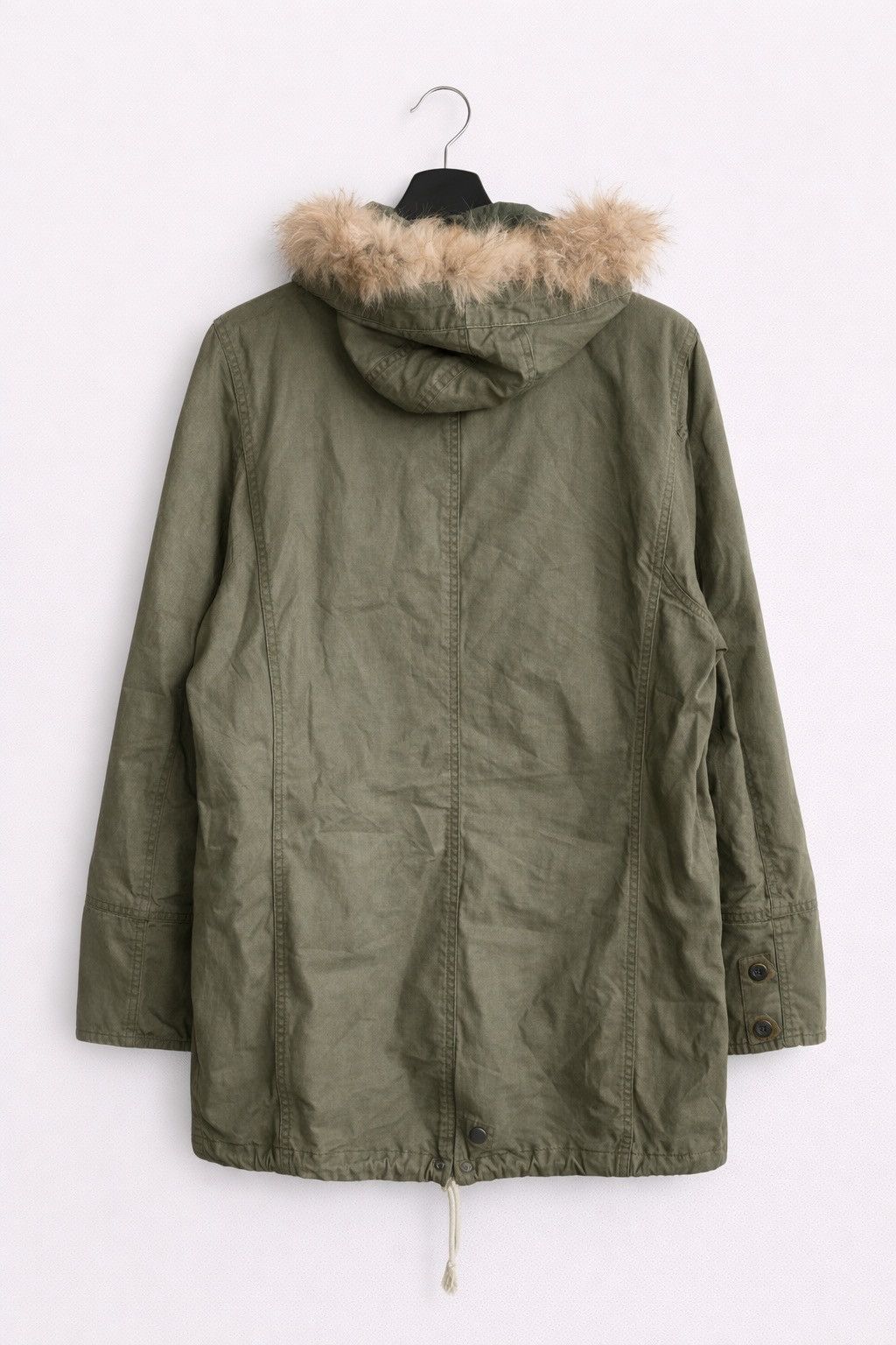 R. Newbold Olive Green Fur Hood Parka Jacket – British Casua