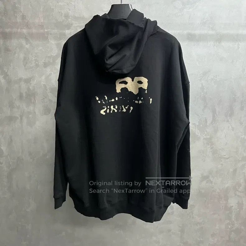 Balenciaga Balenciaga Letter Logo Printed Hooded Sweatshirt Size US XS / EU 42 / 0 - 5 Thumbnail