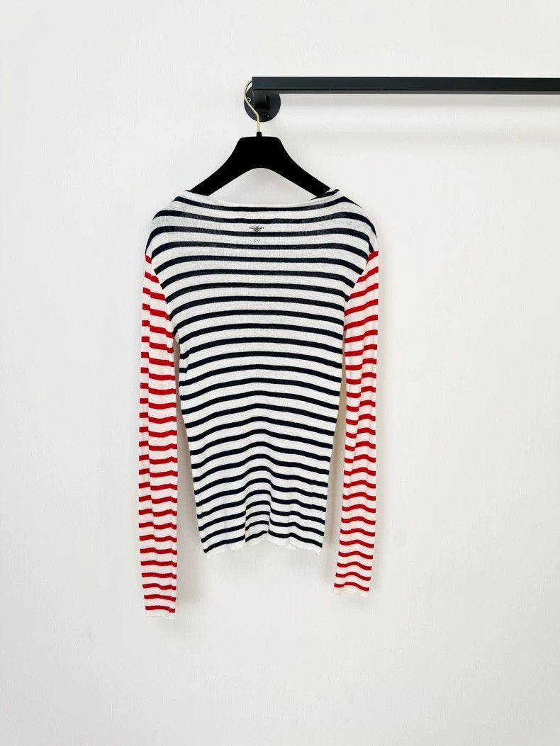 Dior Dior Striped Long Sleeve Knit Sweater-2505 Size S / US 4 / IT 40 - 5 Thumbnail