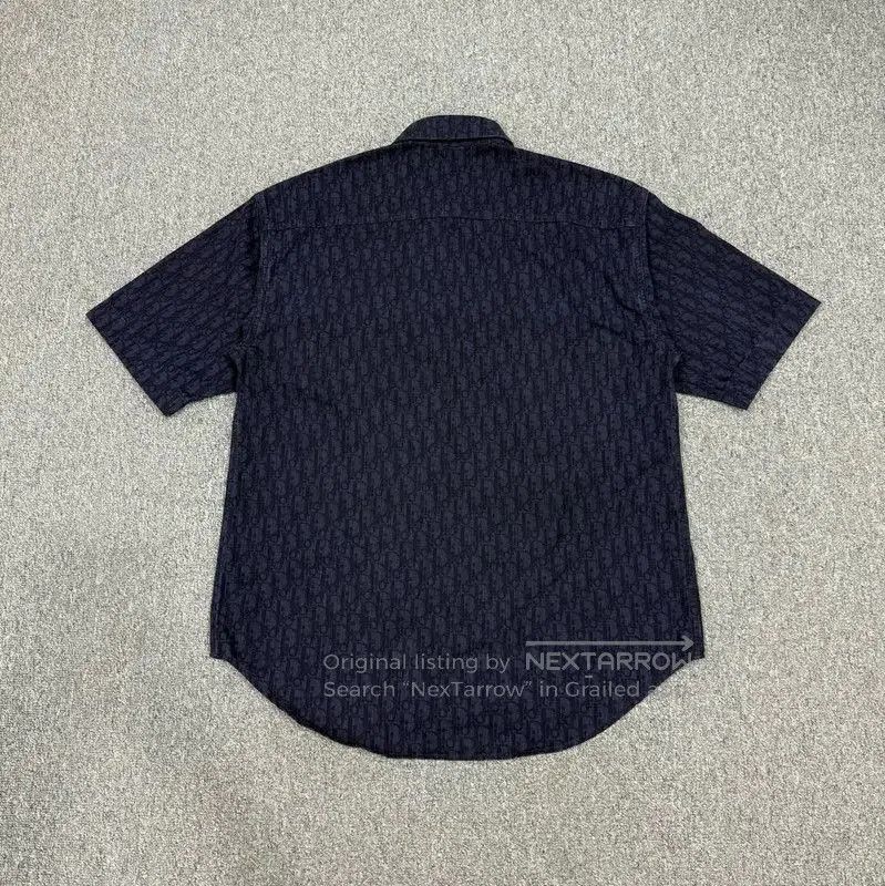 Dior Dior Men's Blue Cotton Short Sleeve Shirt . Size US M / EU 48-50 / 2 - 2 Thumbnail