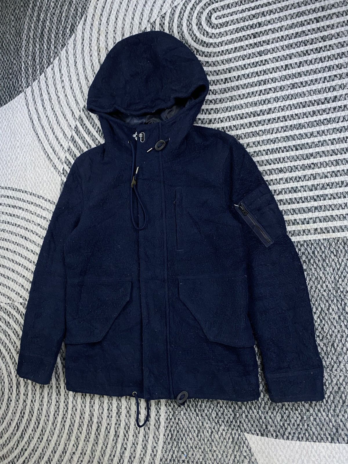 NANO universe NANO Universe Japan Multipocket Wool Hoodie Jacket Size US S / EU 44-46 / 1 - 4 Thumbnail