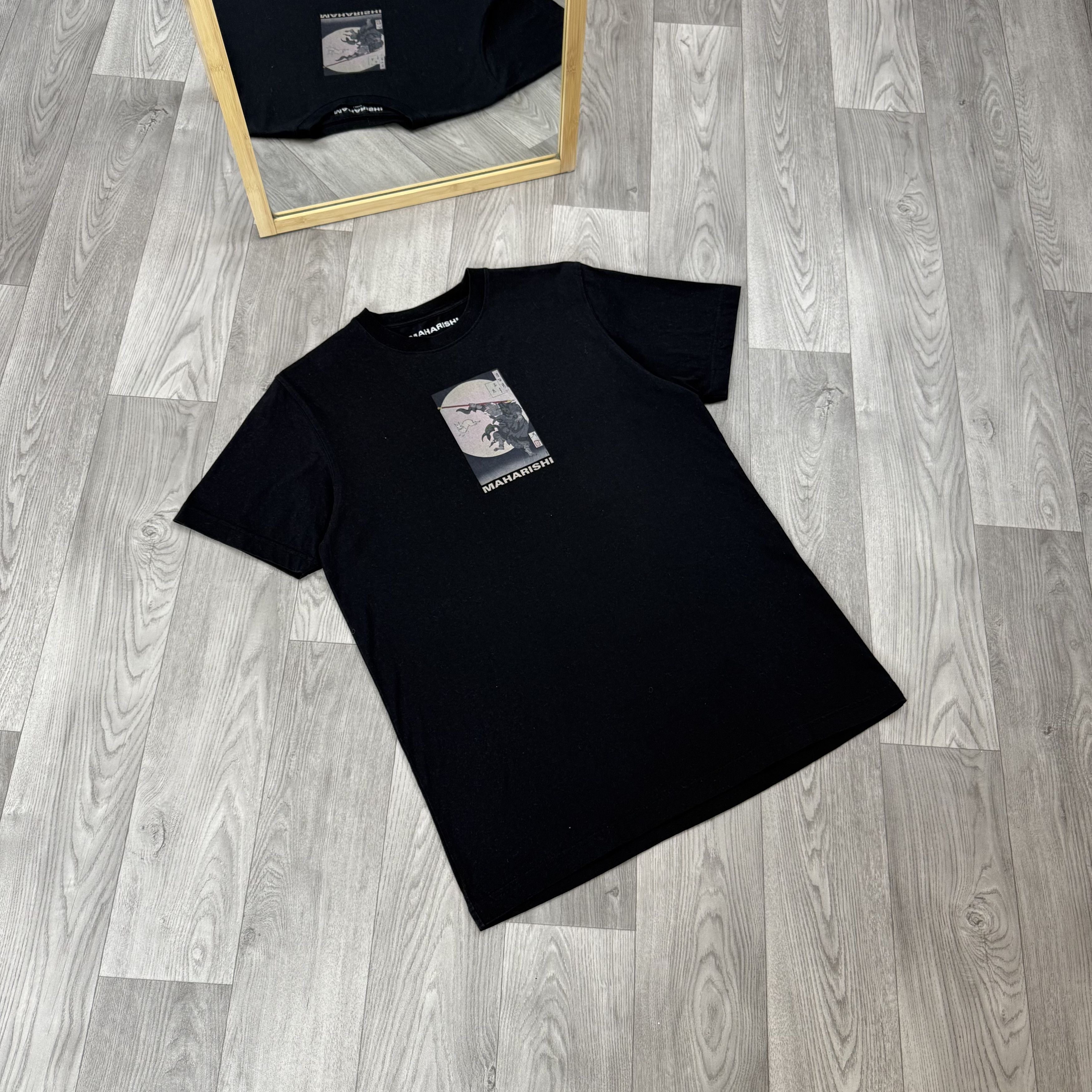 Maharishi Japanese Samurai Graphic Black Tee Shirt