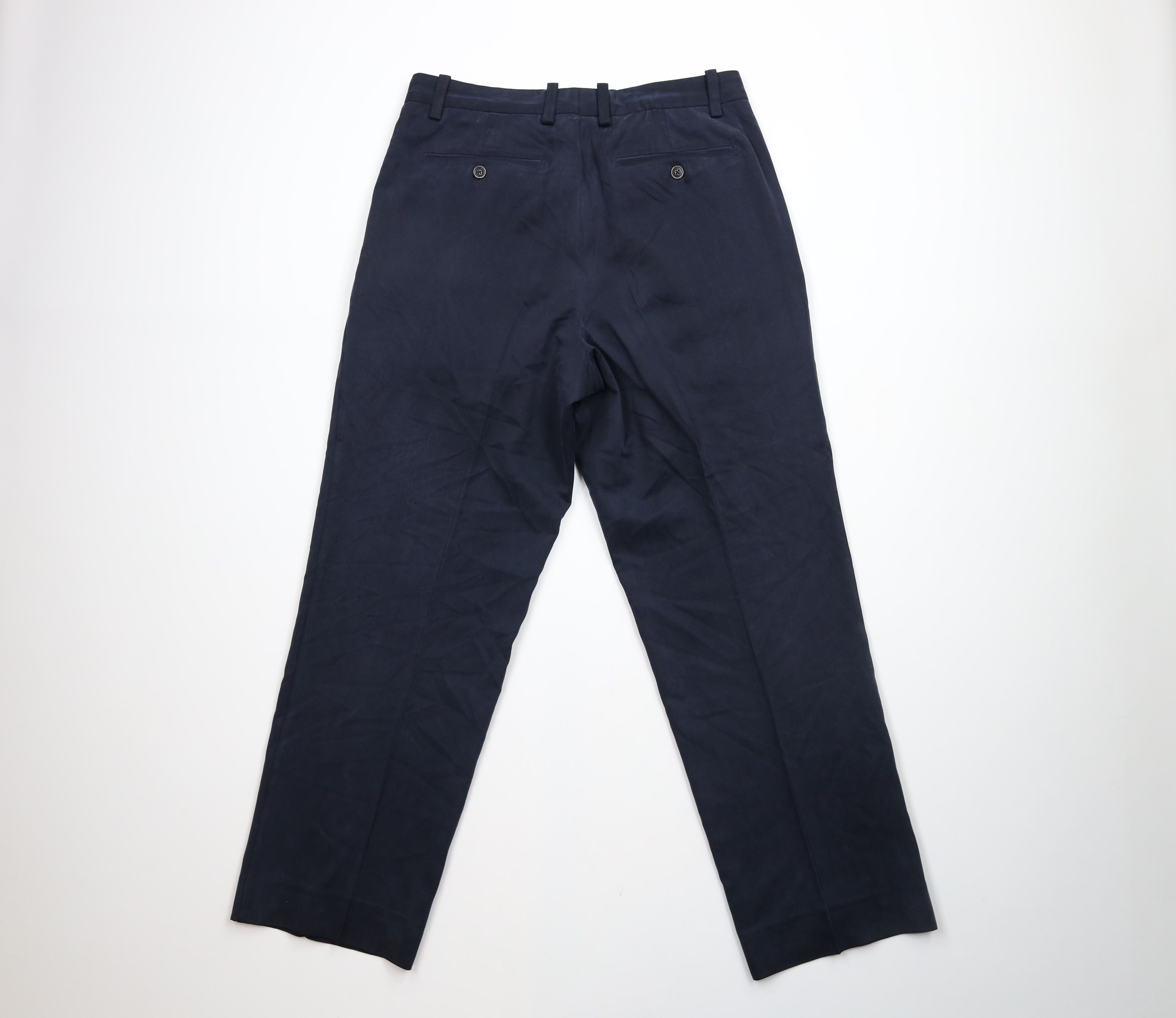 Tommy Bahama × Vintage Vintage Tommy Bahama Blend Wide Leg Chino Pants Navy Blue Size US 34 / EU 50 - 8 Thumbnail
