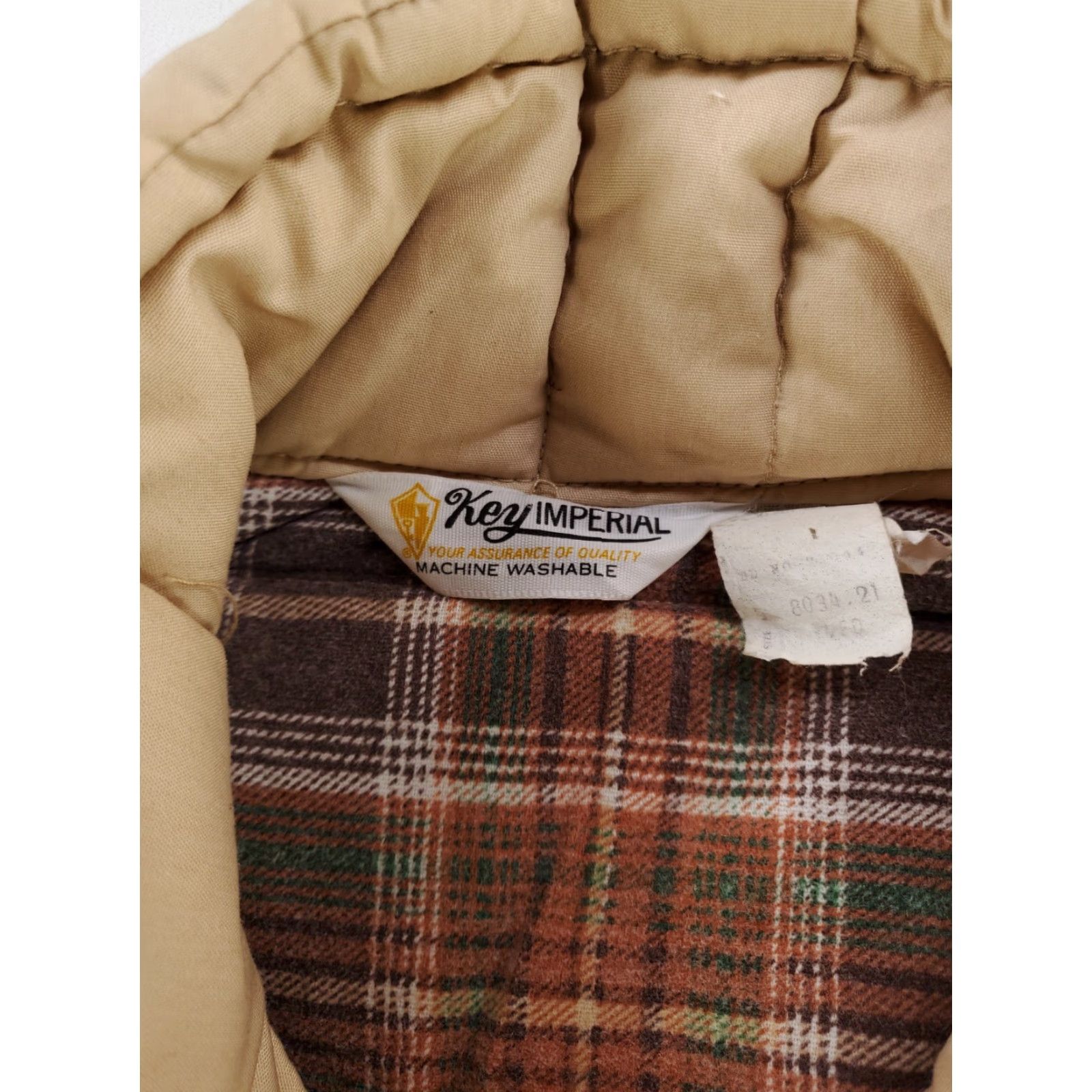 Imperial VINTAGE Key Imperial Puffer Vest Mens M Tan Brown Made USA Butt? Size US M / EU 48-50 / 2 - 3 Thumbnail