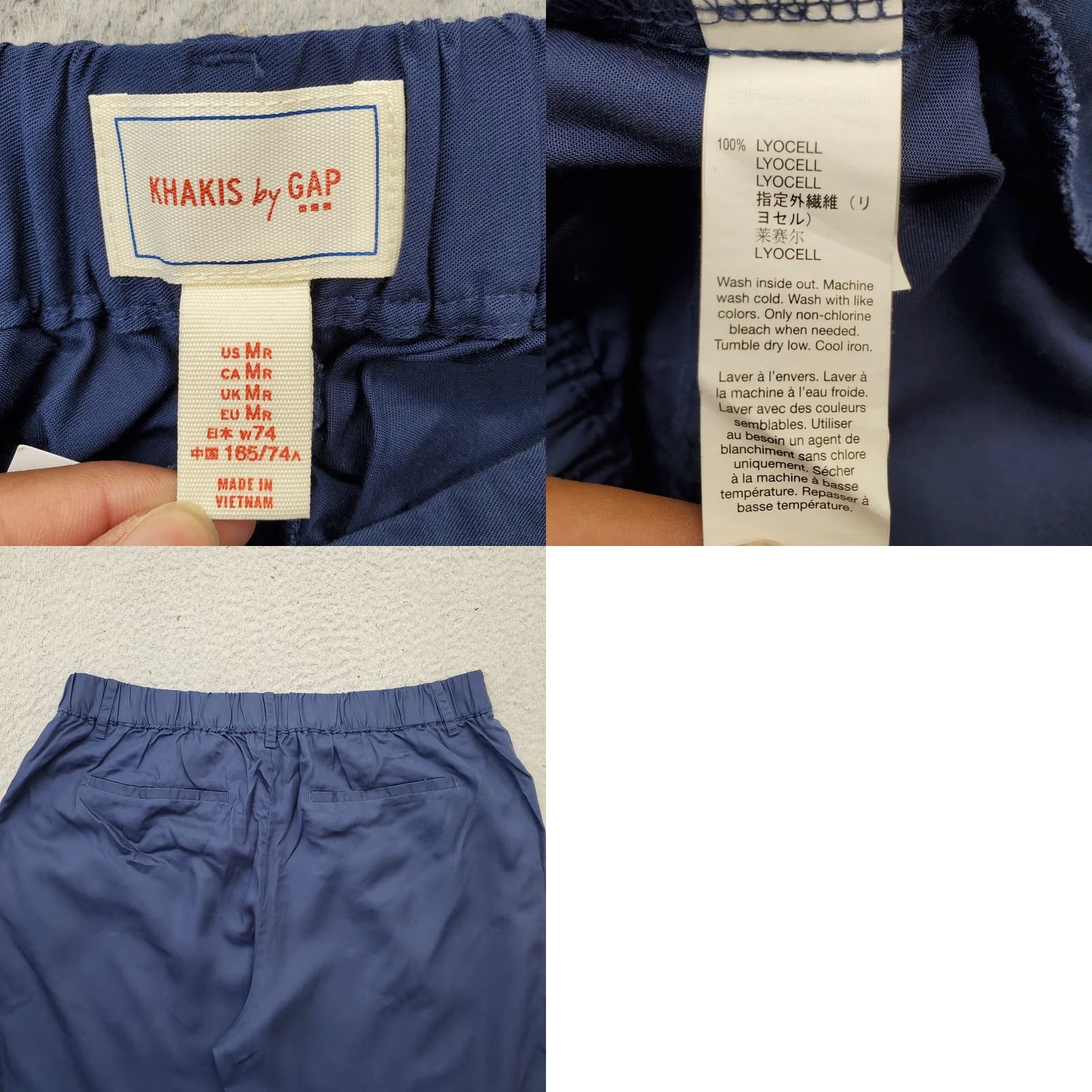 Gap Gap Womens Pants Joggers Navy Elastic Pleated Waist Tapered Leg 26.75 Inseam M Size L Measurements Casual Activewear Knit Lyocell 100% Size 32" / US 10 / IT 46 - 8 Thumbnail