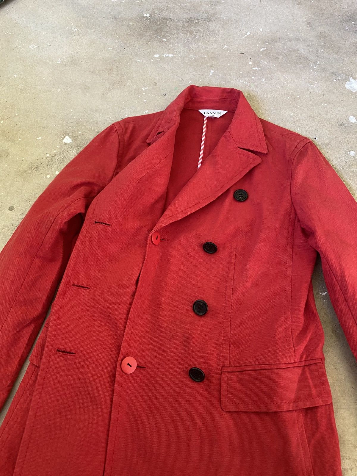 Lanvin Lanvin Sport Red Double Breasted Peacoat Size S / US 4 / IT 40 - 8 Thumbnail