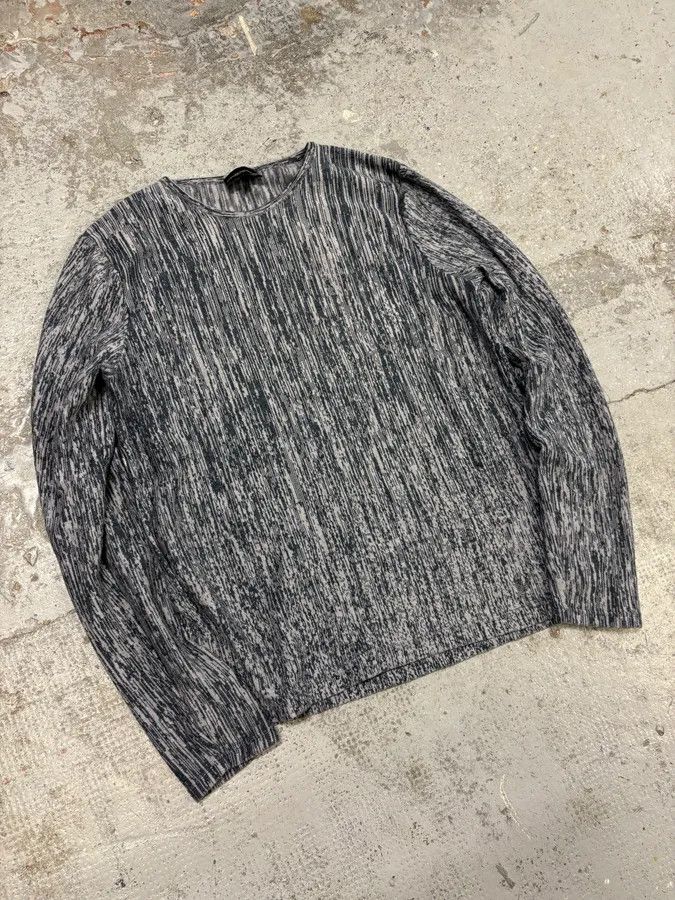 Emporio Armani SS2021 Emporio Armani Black & White Contemporary Wool Sweater Size US M / EU 48-50 / 2 - 6 Thumbnail