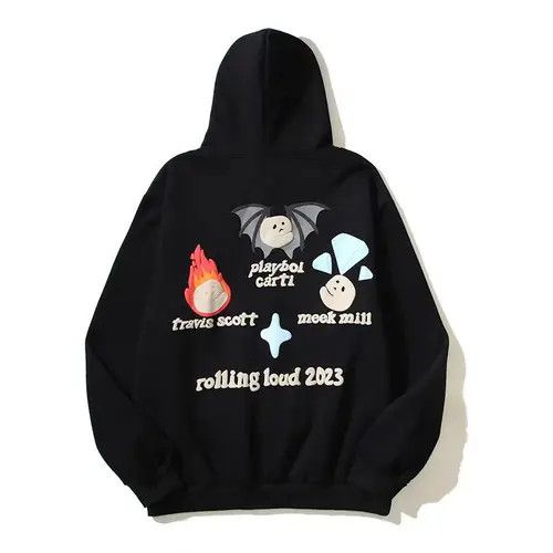 Japanese Brand Street Retro Dark Style Fun Skull Print Hooded Sweatshirt Size US L / EU 52-54 / 3 - 3 Thumbnail
