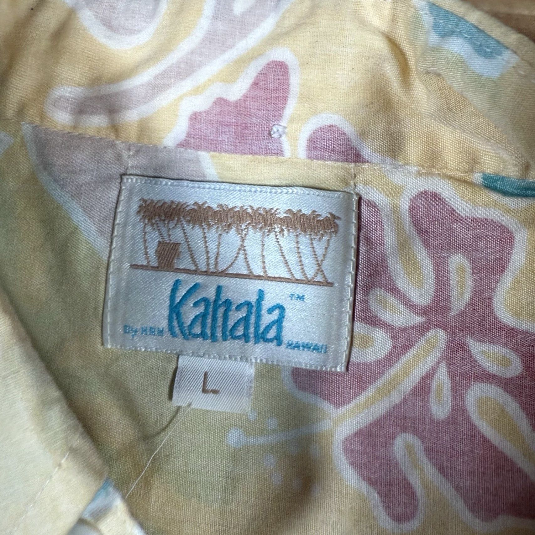 Vintage VINTAGE Kahala Shirt Mens L Yellow Floral Hawaiian Button-Up Beach Camp AOP Mens Size US L / EU 52-54 / 3 - 3 Thumbnail