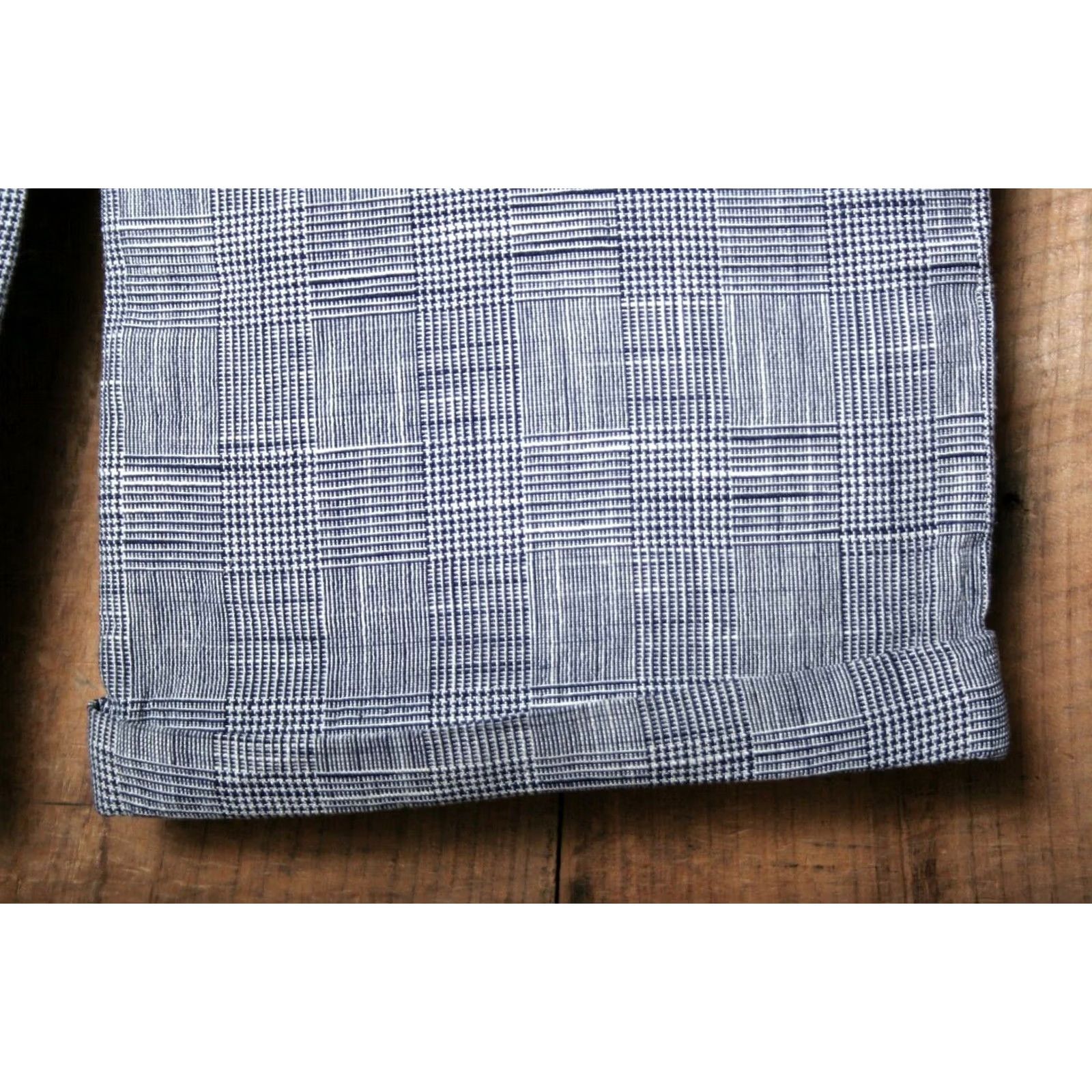 Vintage VINTAGE Spauldings Plaid Pants Blue White 32x30 Dress Men Regular Front Pleated Zip Glass tagless sizing - Fit 32x30 Mens Size US 32 / EU 48 - 4 Thumbnail