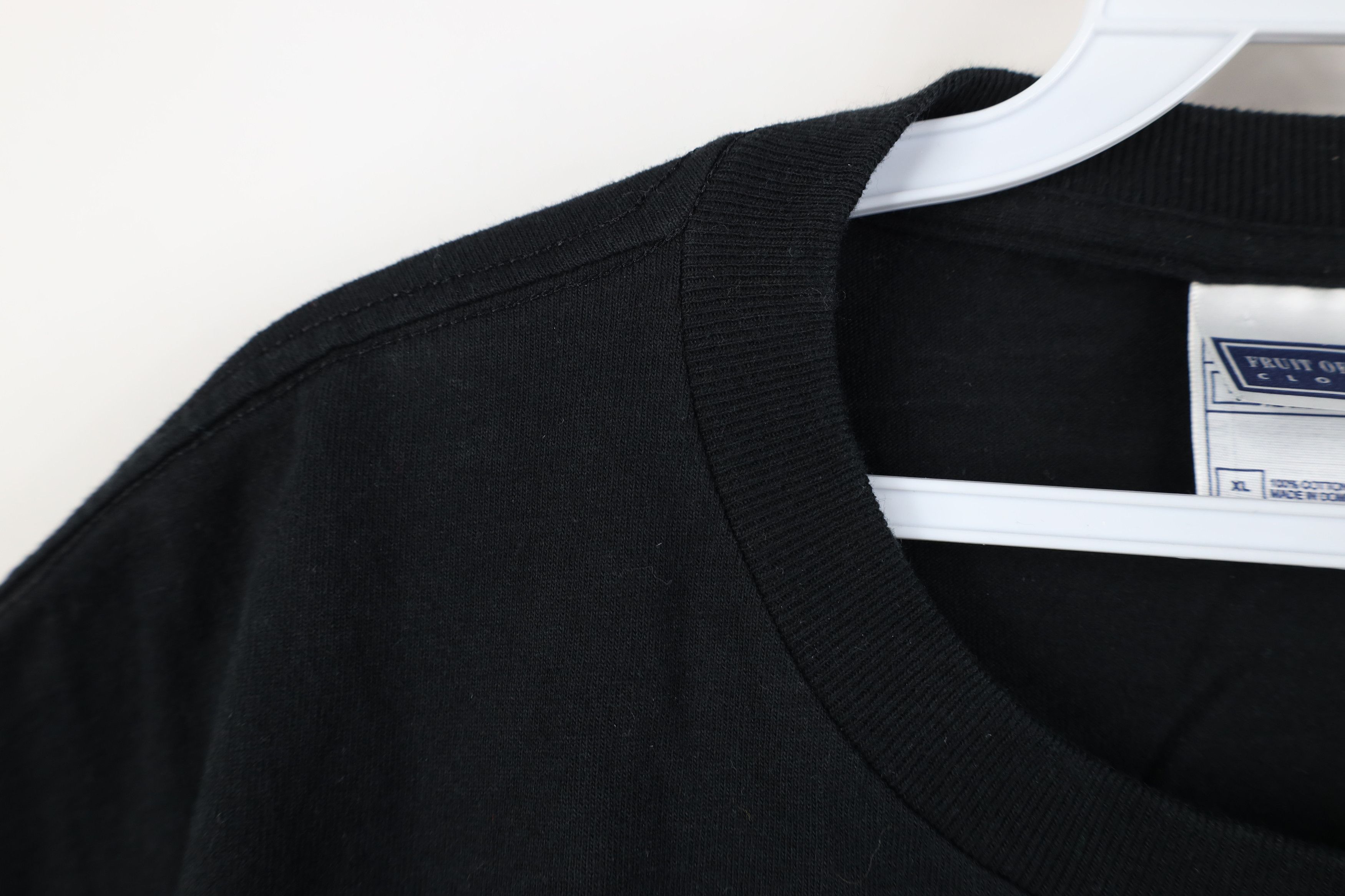 Vintage Vintage 90s Y2K Streetwear Blank Heavy Cotton T-Shirt Black Size US XL / EU 56 / 4 - 5 Thumbnail