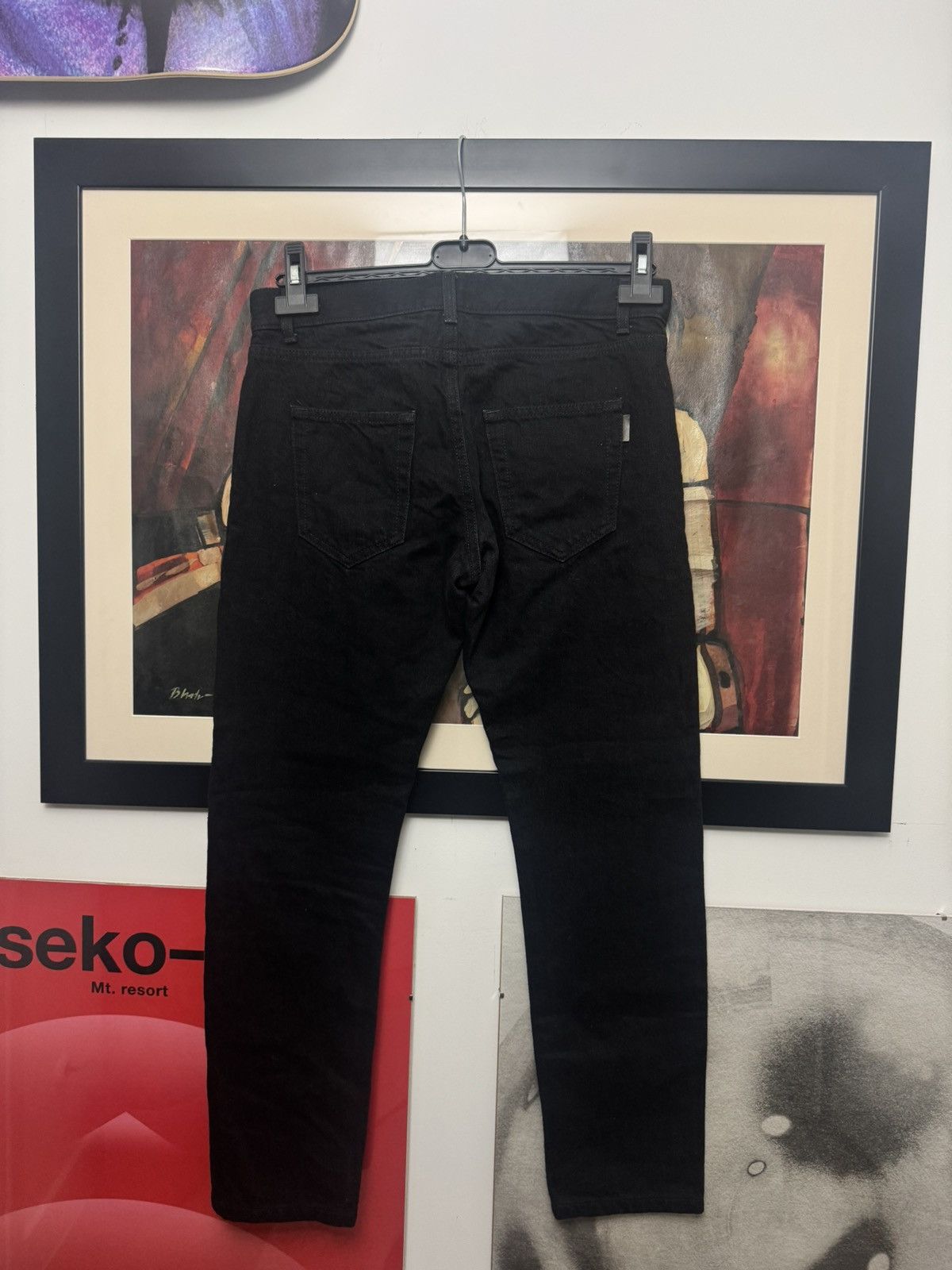 Hedi Slimane × Saint Laurent Paris Saint Laurent Paris D18 Hedi Slimane Black Slim Jeans Luxury Size 30" / US 8 / IT 44 - 2 Thumbnail