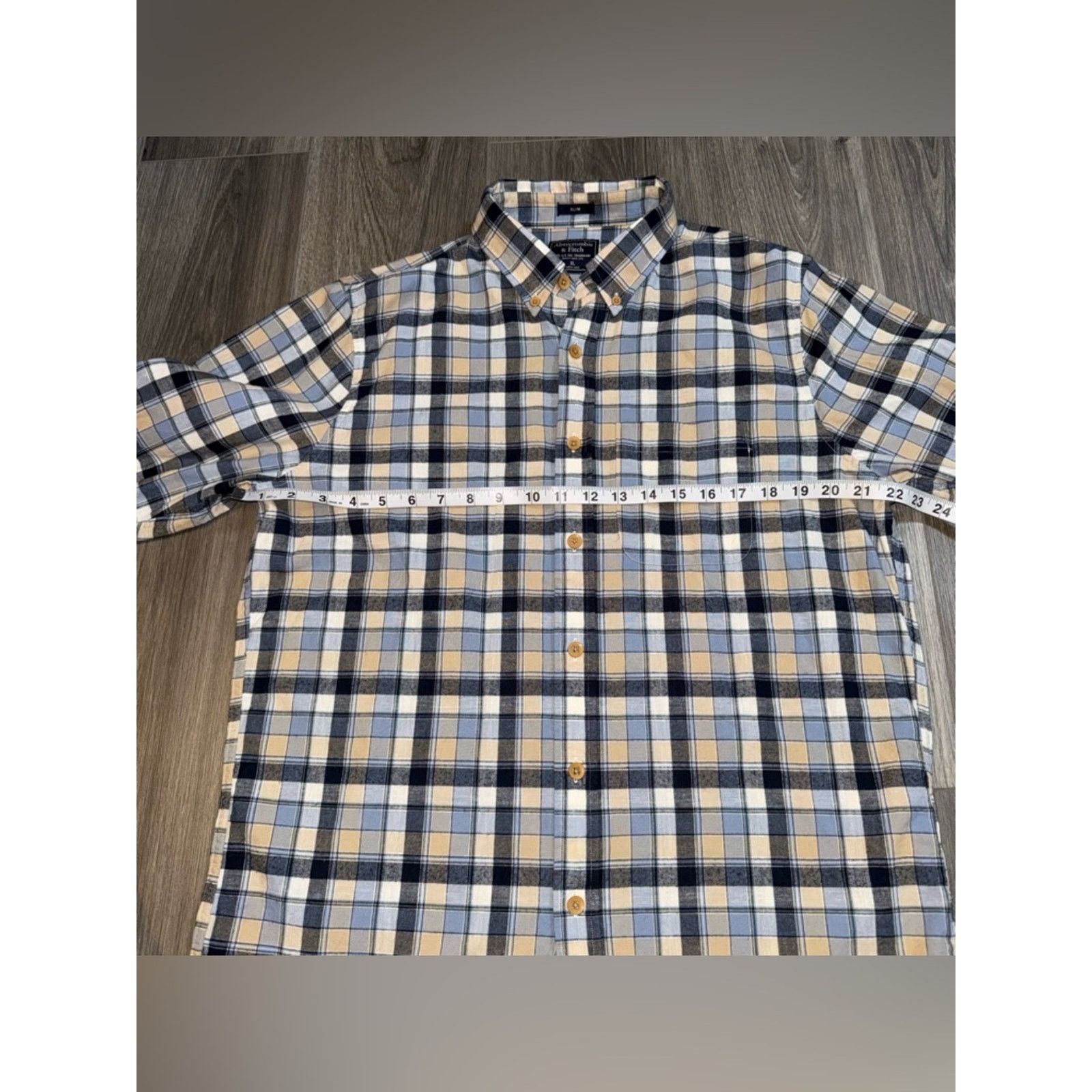 Abercrombie & Fitch Abercrombie & Fitch Cotton Plaid Button Down Sz XL Slim Size US XL / EU 56 / 4 - 7 Thumbnail