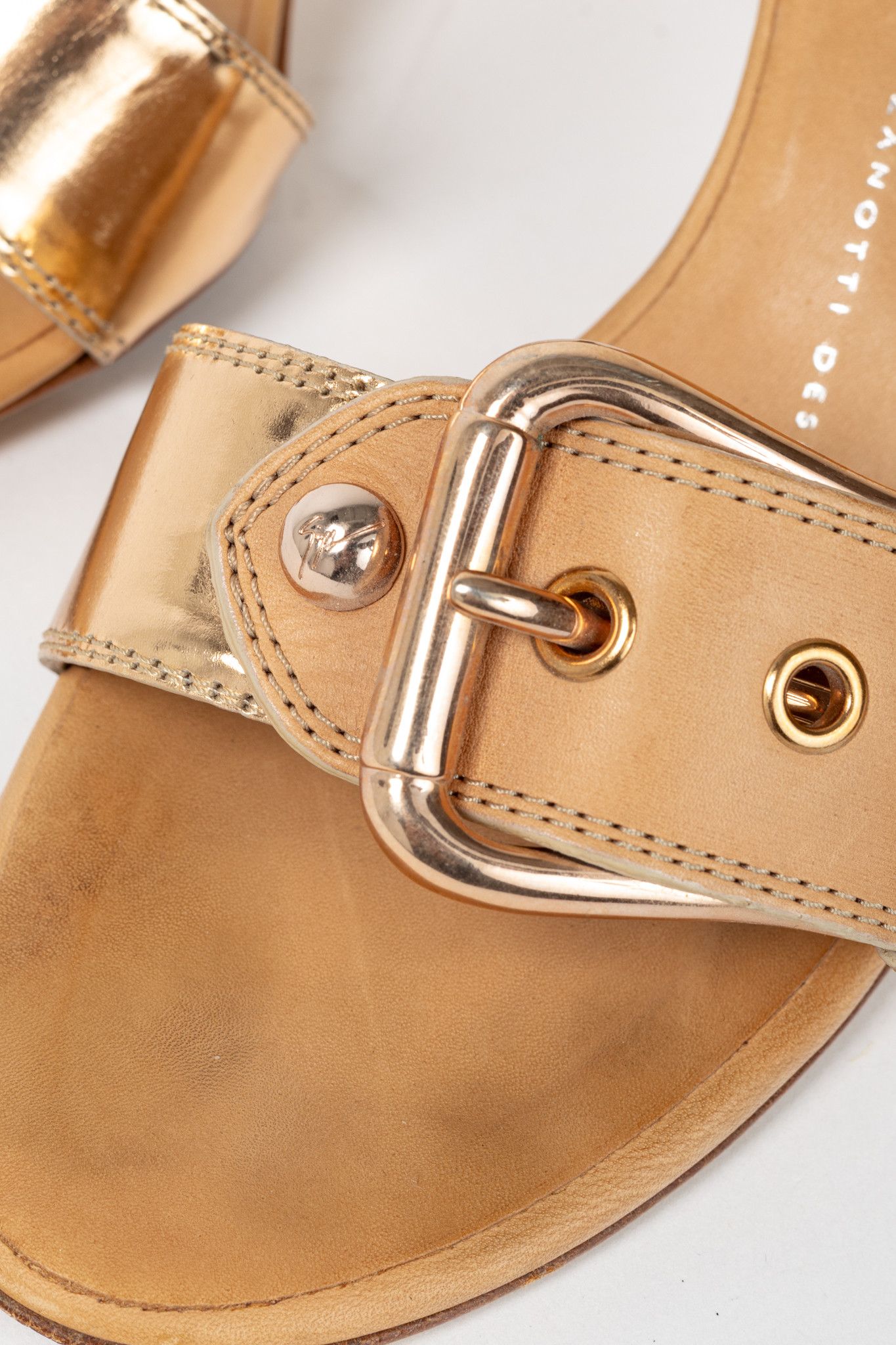 Giuseppe Zanotti Giuseppe Zanotti Camel Leather Buckled Mule Sandals Size US 6.5 / IT 36.5 - 8 Thumbnail
