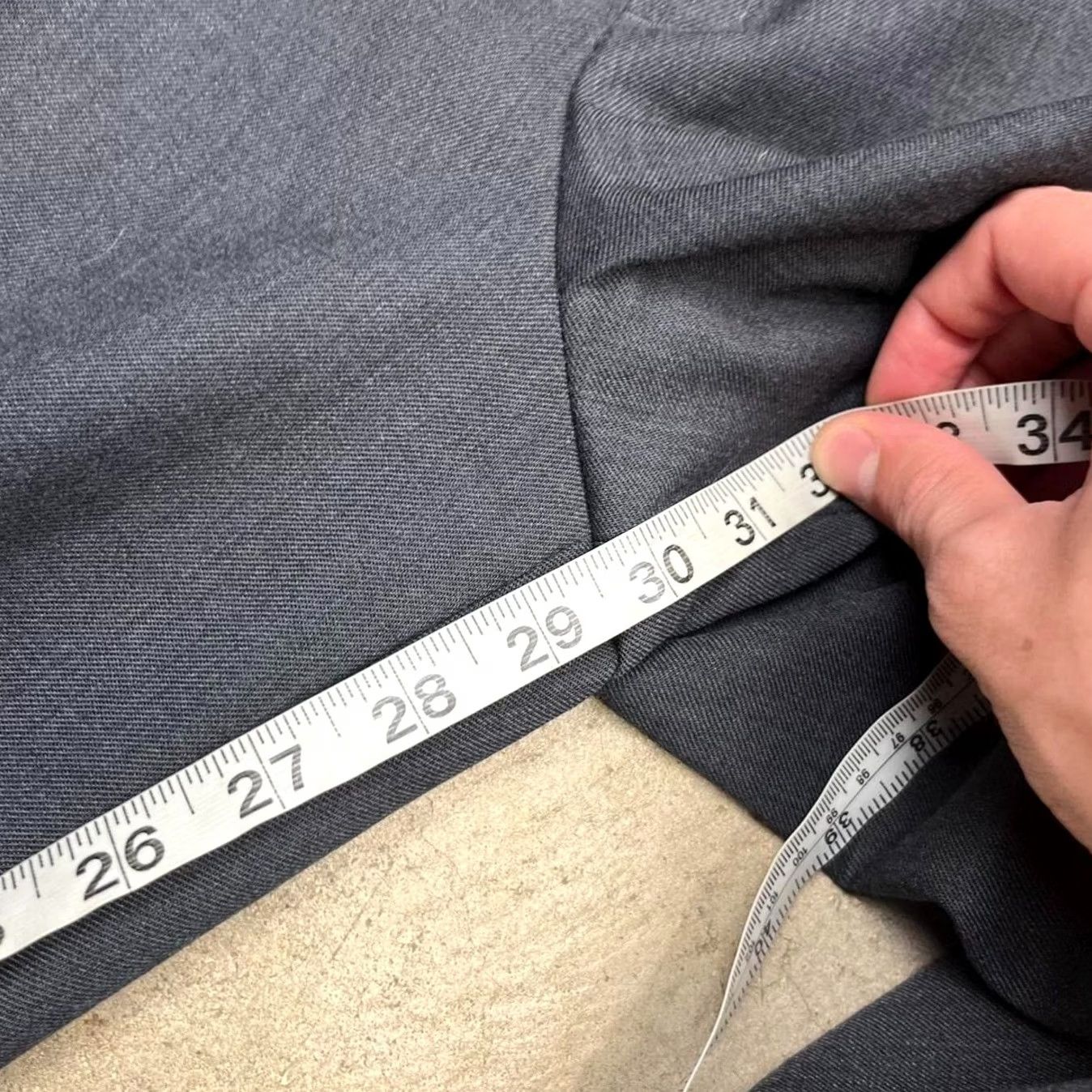 Vintage VINTAGE Slates Dress Pants Mens 34x30 90s Pleated Grey Trousers Size US 34 / EU 50 - 5 Thumbnail