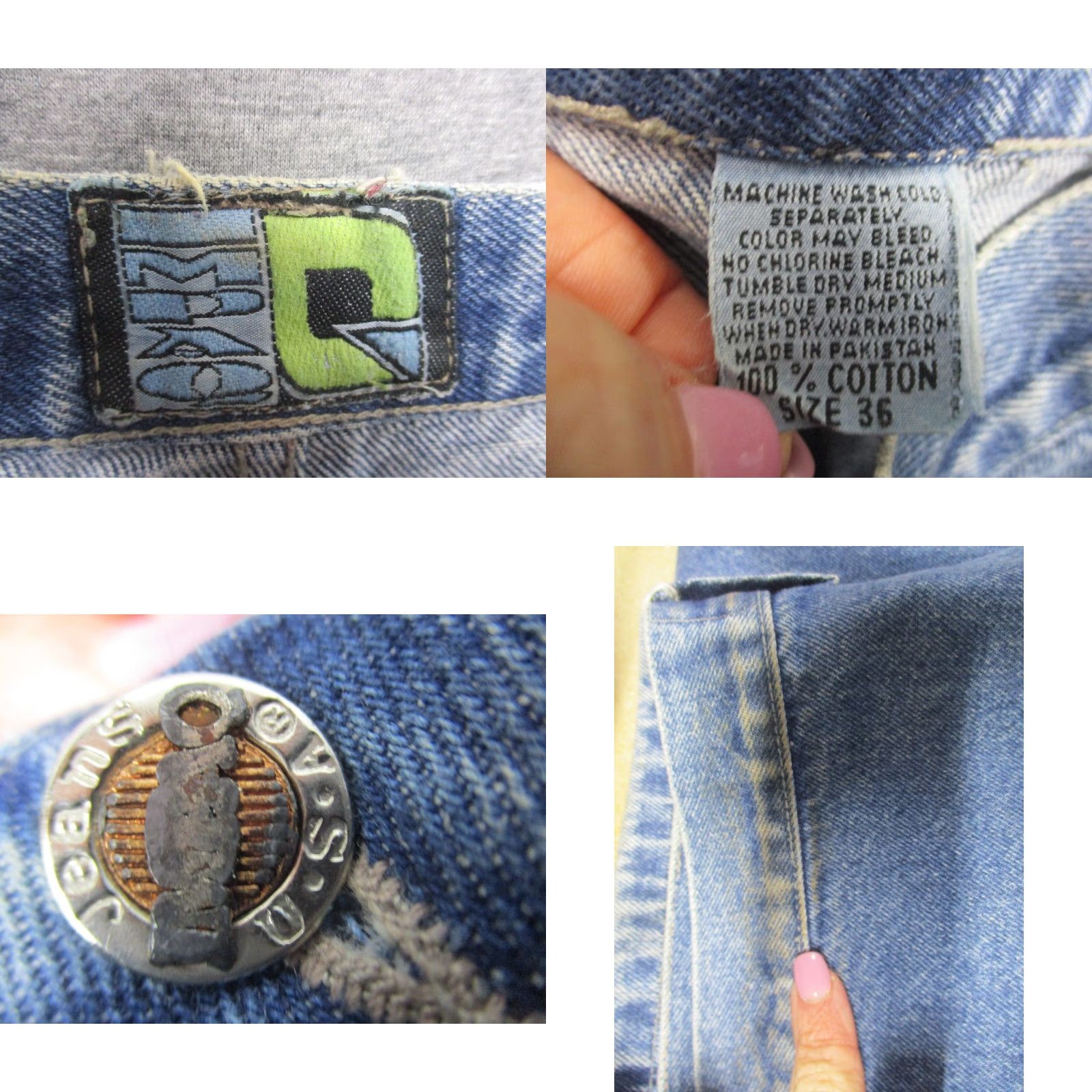 Ecko Unltd. VINTAGE Impaq USA Jeans Baggy 36 Hip Hop Street Blue 90s Y2K Streetwear Jeans Mens Size US 36 / EU 52 - 9 Thumbnail