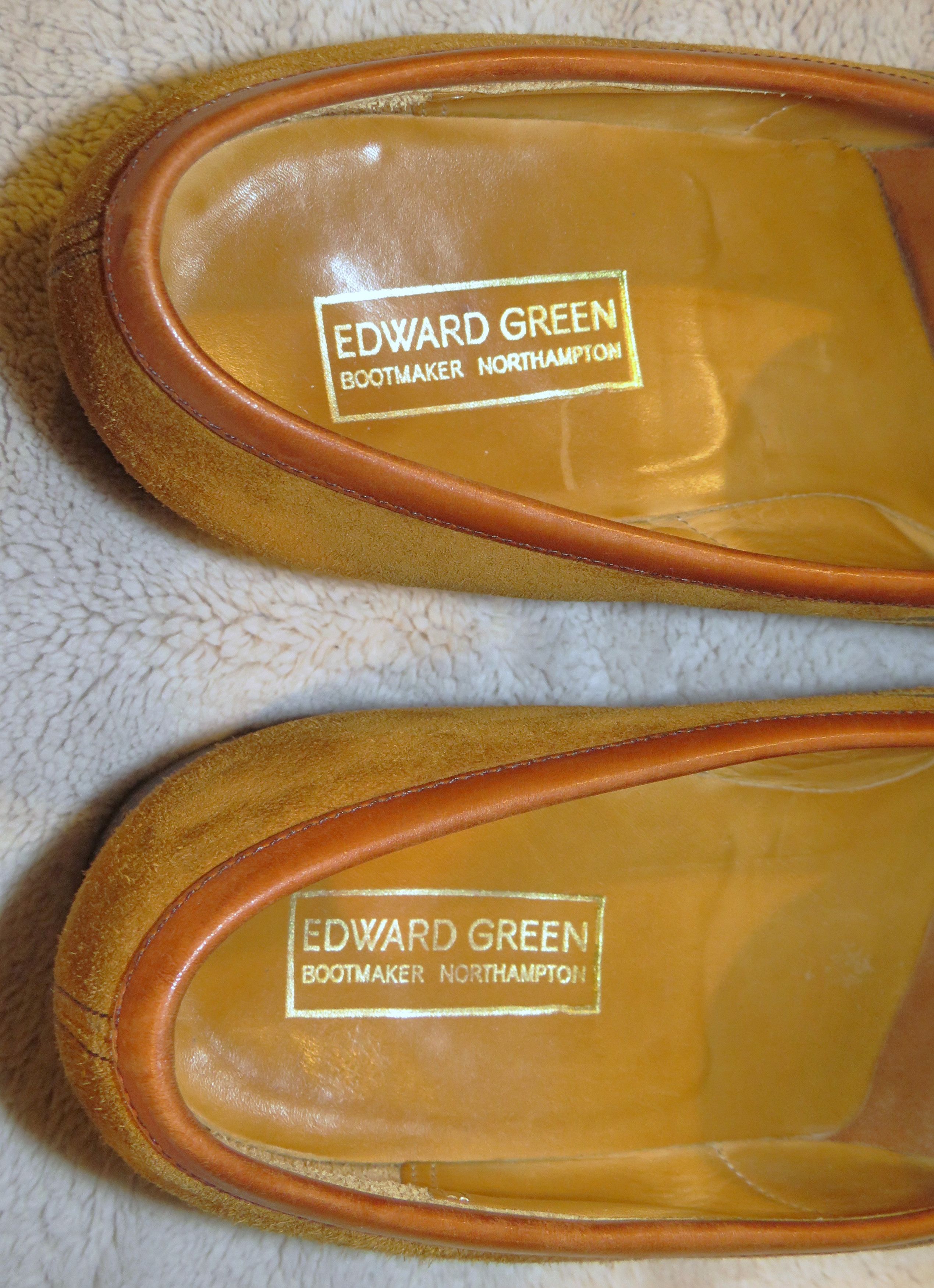 Edward Green Montpellier Tobacco Suede Full Strap Loafers 7E Size US 7 / EU 40 - 12 Thumbnail