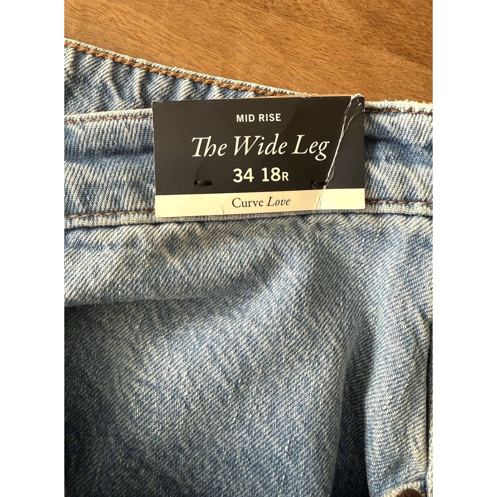 Abercrombie & Fitch Abercrombie & Fitch Jeans Wide Leg Mid Rise Womens 18R Blue Denim 5-Pocket Logo 90s City Hip Hop Vintage? Size 40" / US 18 - 3 Thumbnail