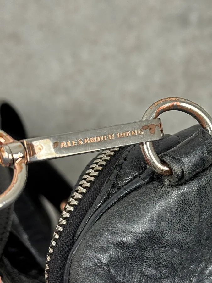 Alexander Wang Alexander Wang Black Studded Grained Leather Shoulder Bag Size ONE SIZE - 8 Thumbnail