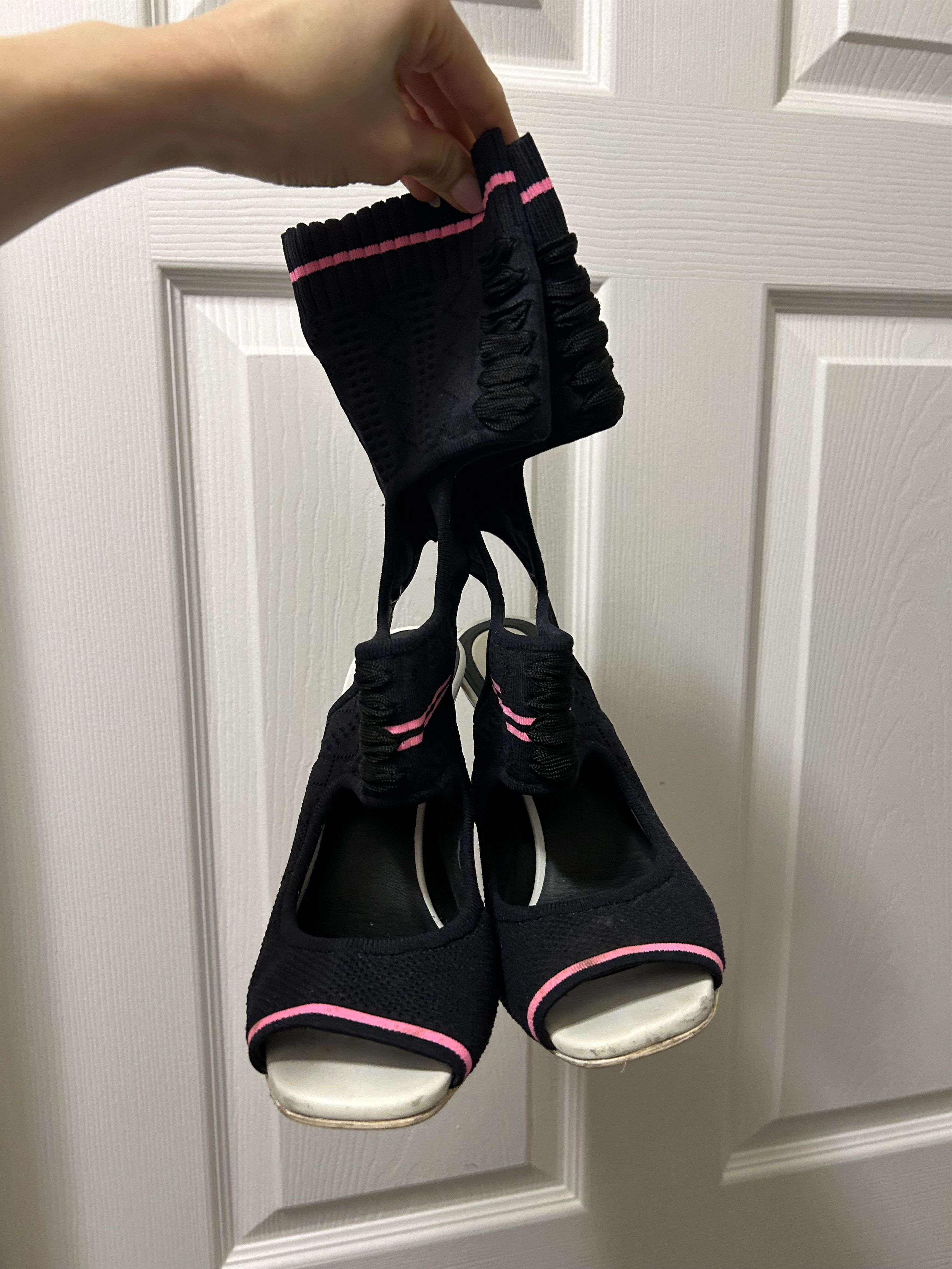 Fendi Fendi Black and Pink Sock Mules Size US 9 / IT 39 - 4 Thumbnail