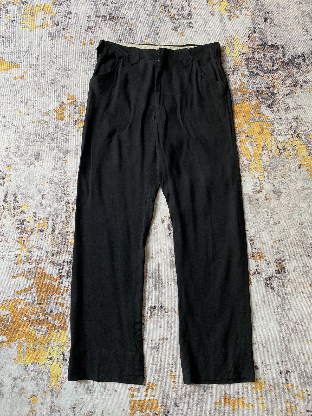 Vintage 50s Gripper Zipper Scovill Black Trouser Pant