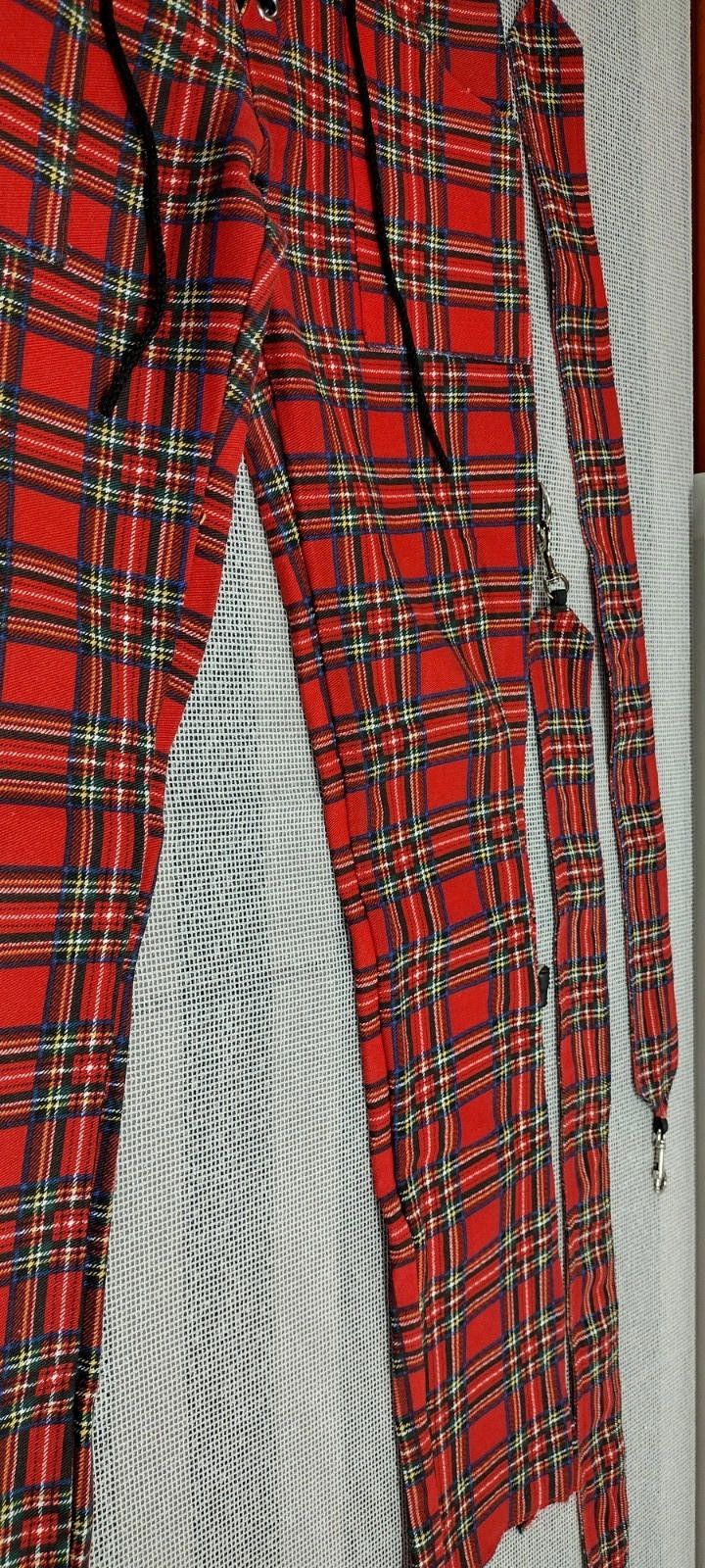 Lip Service LIP SERVICE Zipper Rare Punk Plaid Pants Bondage BELTS xs 0 Size 26" / US 2 / IT 38 - 1 Thumbnail