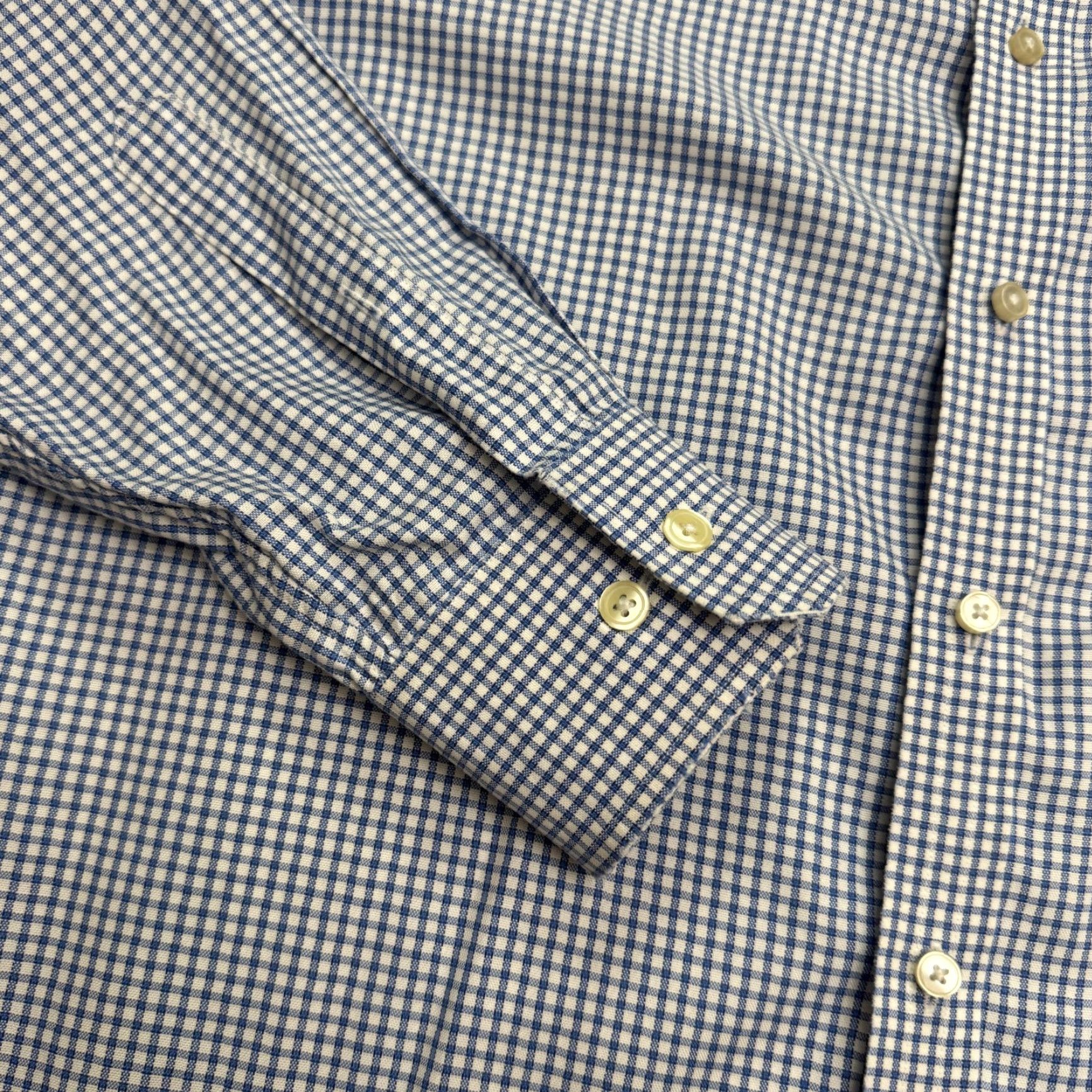 Vintage Thomas Pink Traveler Button Down Shirt Mens Large Blue Gingham Check Cotton Top Size US L / EU 52-54 / 3 - 5 Thumbnail