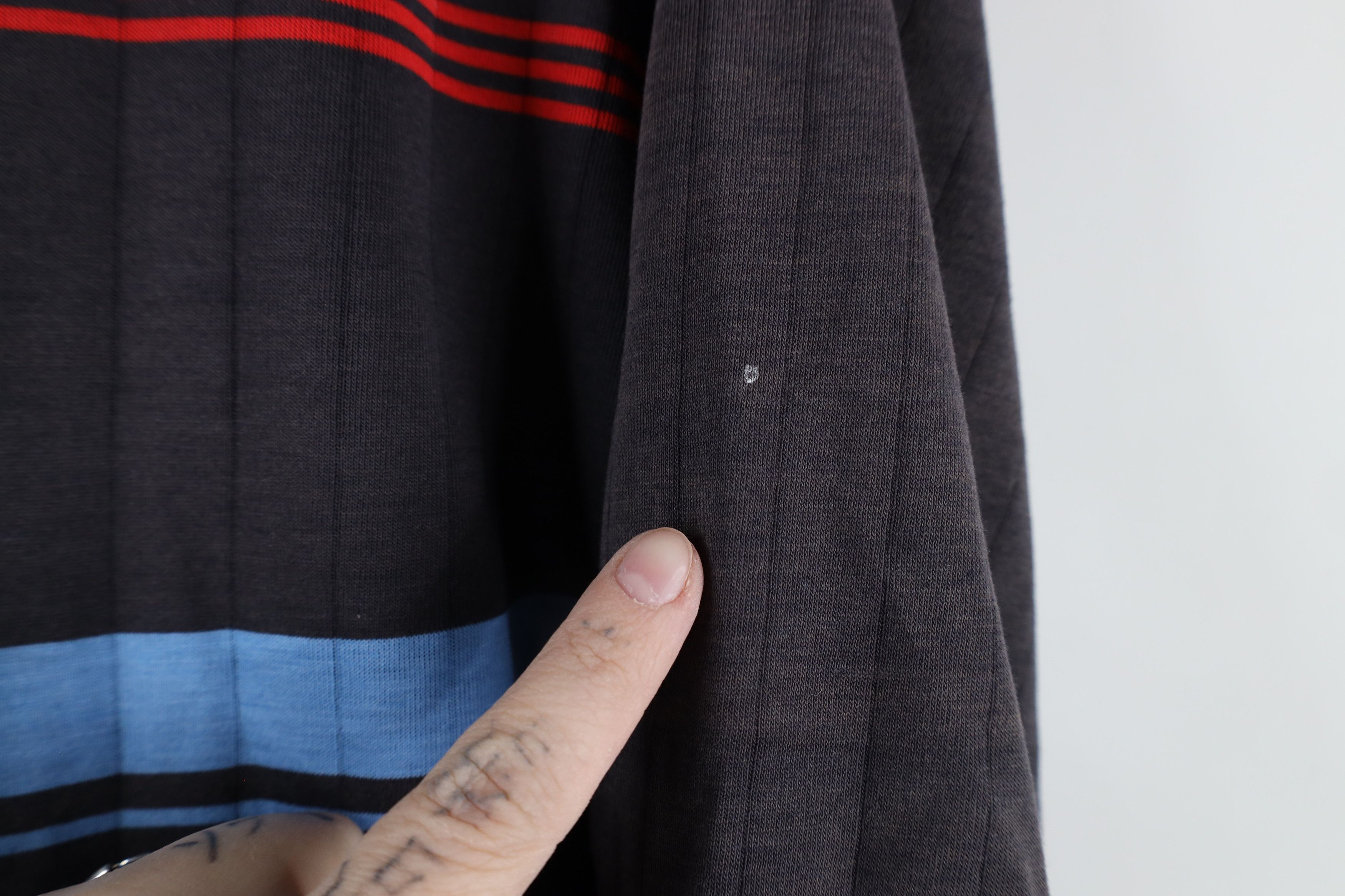 Vintage Vintage 70s Streetwear Sun Faded Striped Collared Polo USA Size US L / EU 52-54 / 3 - 4 Thumbnail