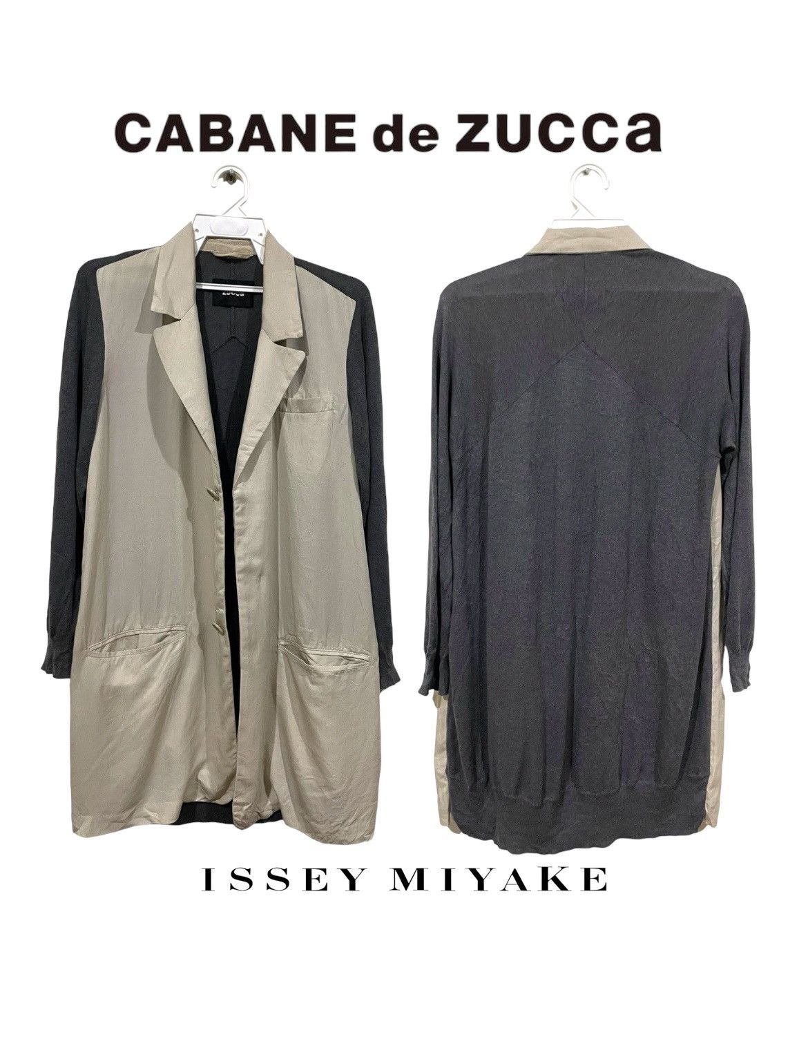 CABANE de ZUCCa Issey Miyake Zucca Double Tone Reflective Collar Jacket Size M / US 6-8 / IT 42-44 - 1 Thumbnail