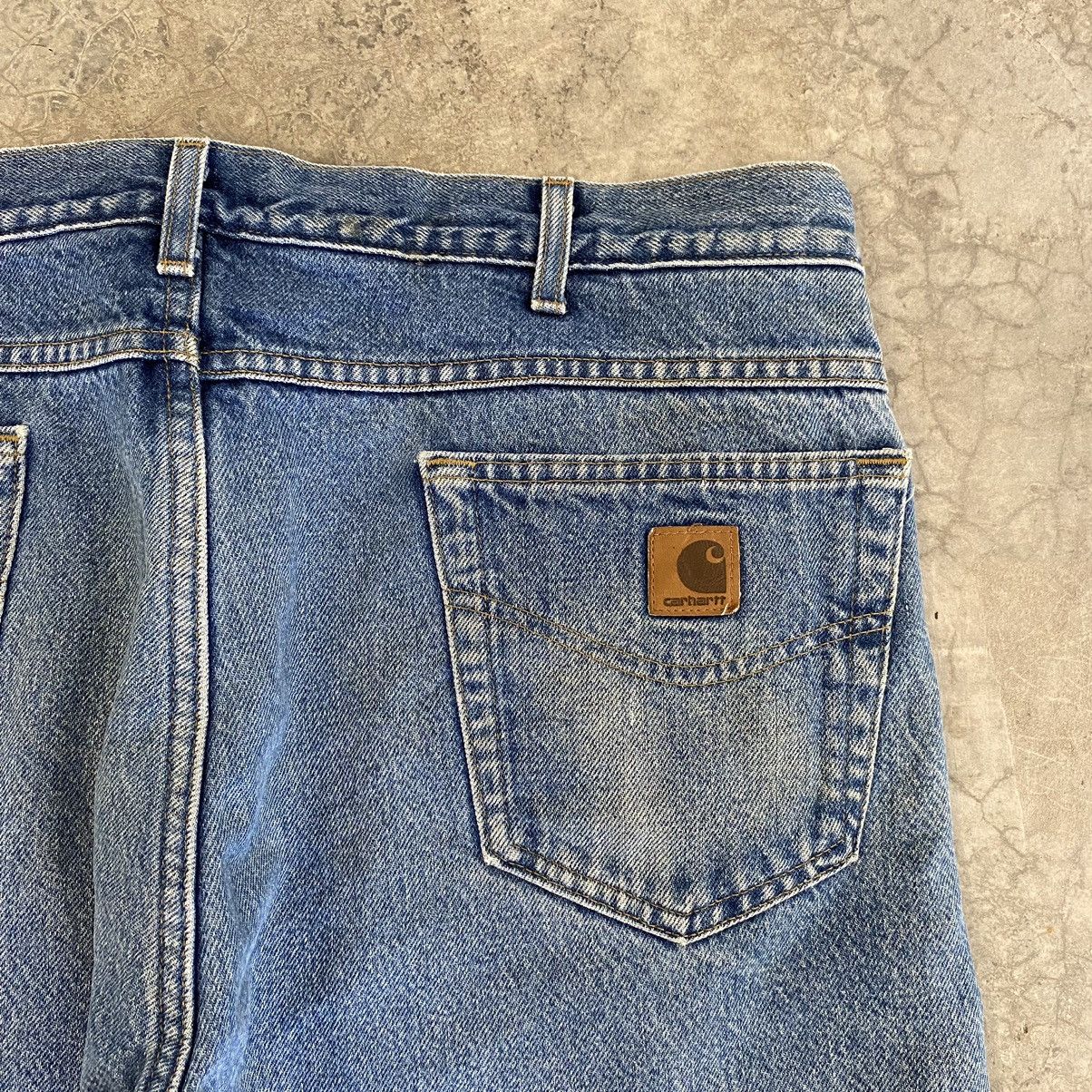 Carhartt VTG Carhartt Blanket Lined Relaxed Fit Faded Blue Jeans Size US 36 / EU 52 - 19 Thumbnail