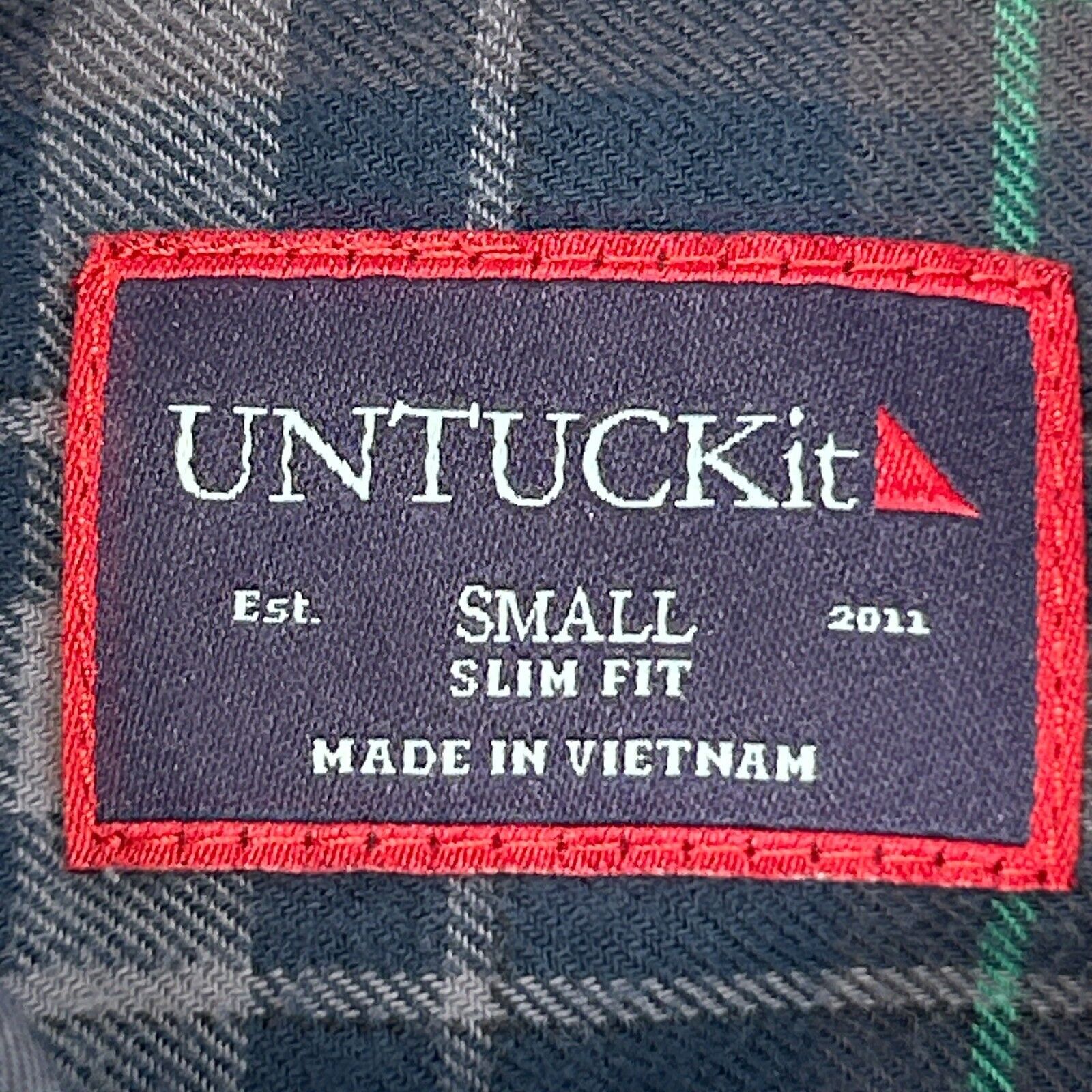 UNTUCKit UNTUCKit Slim Fit Flannel Button Front Shirt Plaid Blue S Size US S / EU 44-46 / 1 - 4 Thumbnail