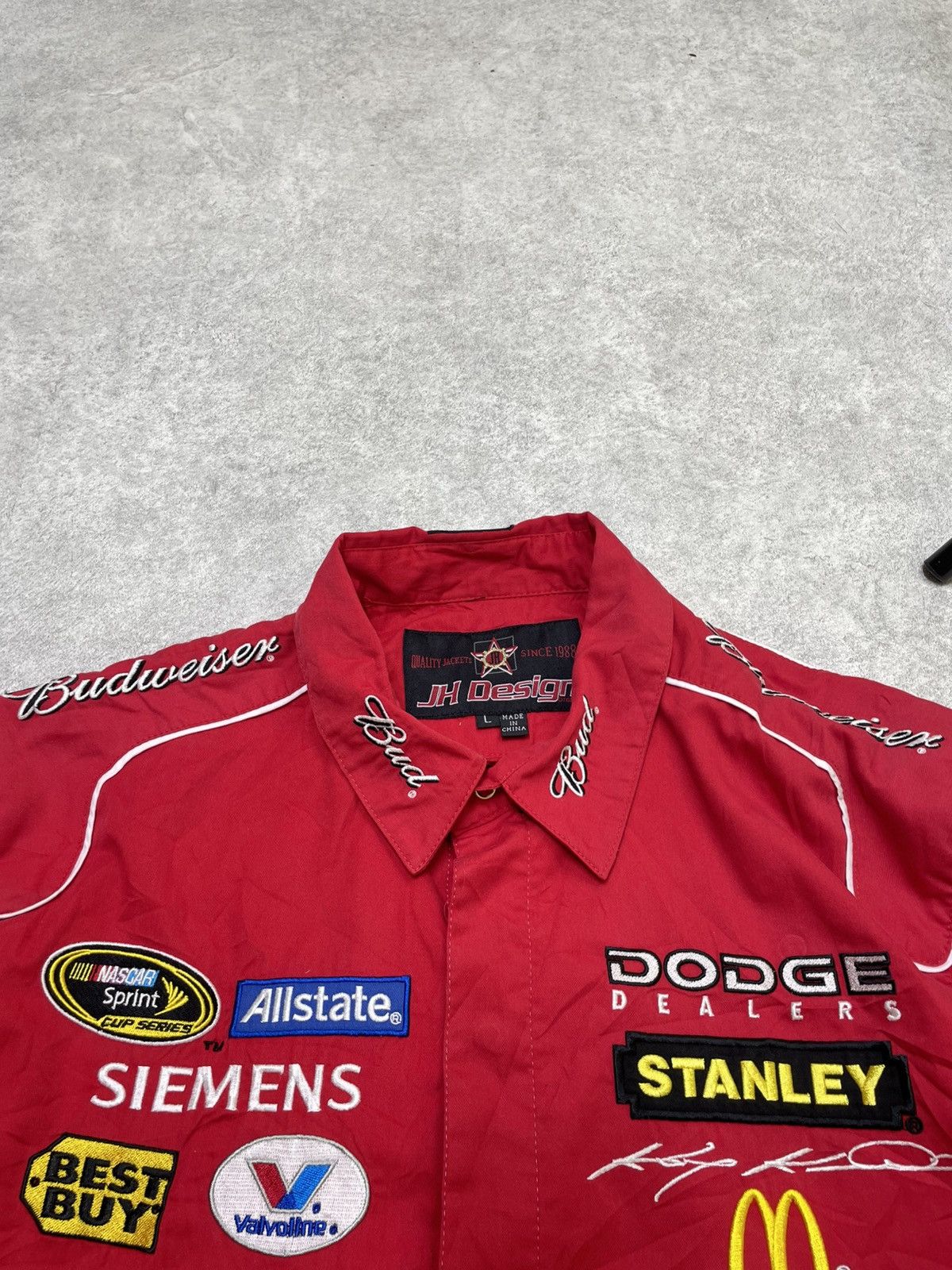 Ferrari × Jeff Hamilton × NASCAR Jeff Hamilton Budweiser Racing Jacket — Bold NASCAR Style Size US L / EU 52-54 / 3 - 7 Thumbnail