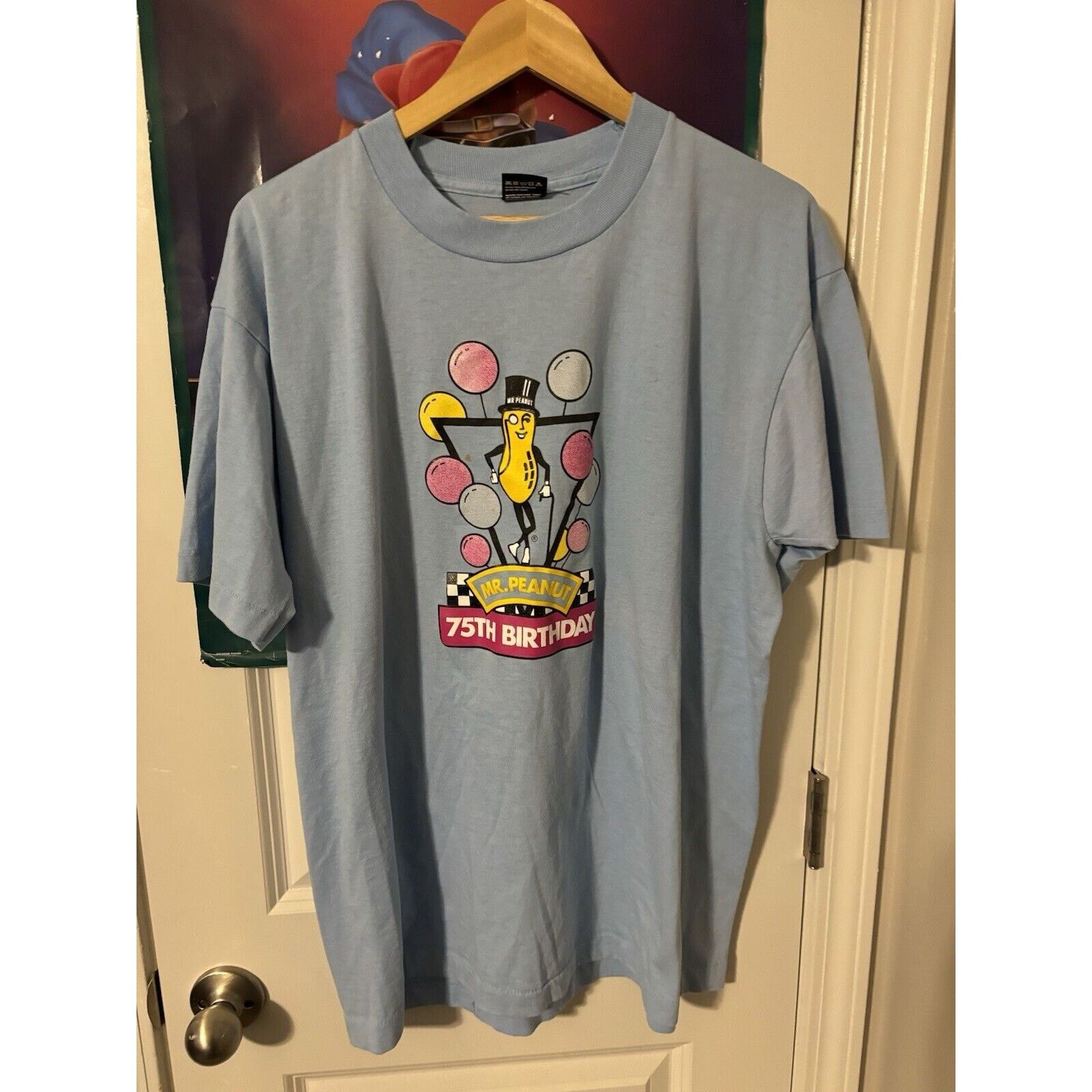 Other Vintage Mr. Peanut 75th birthday blue single T-shirt Size XL Size US XL / EU 56 / 4 - 1 Thumbnail